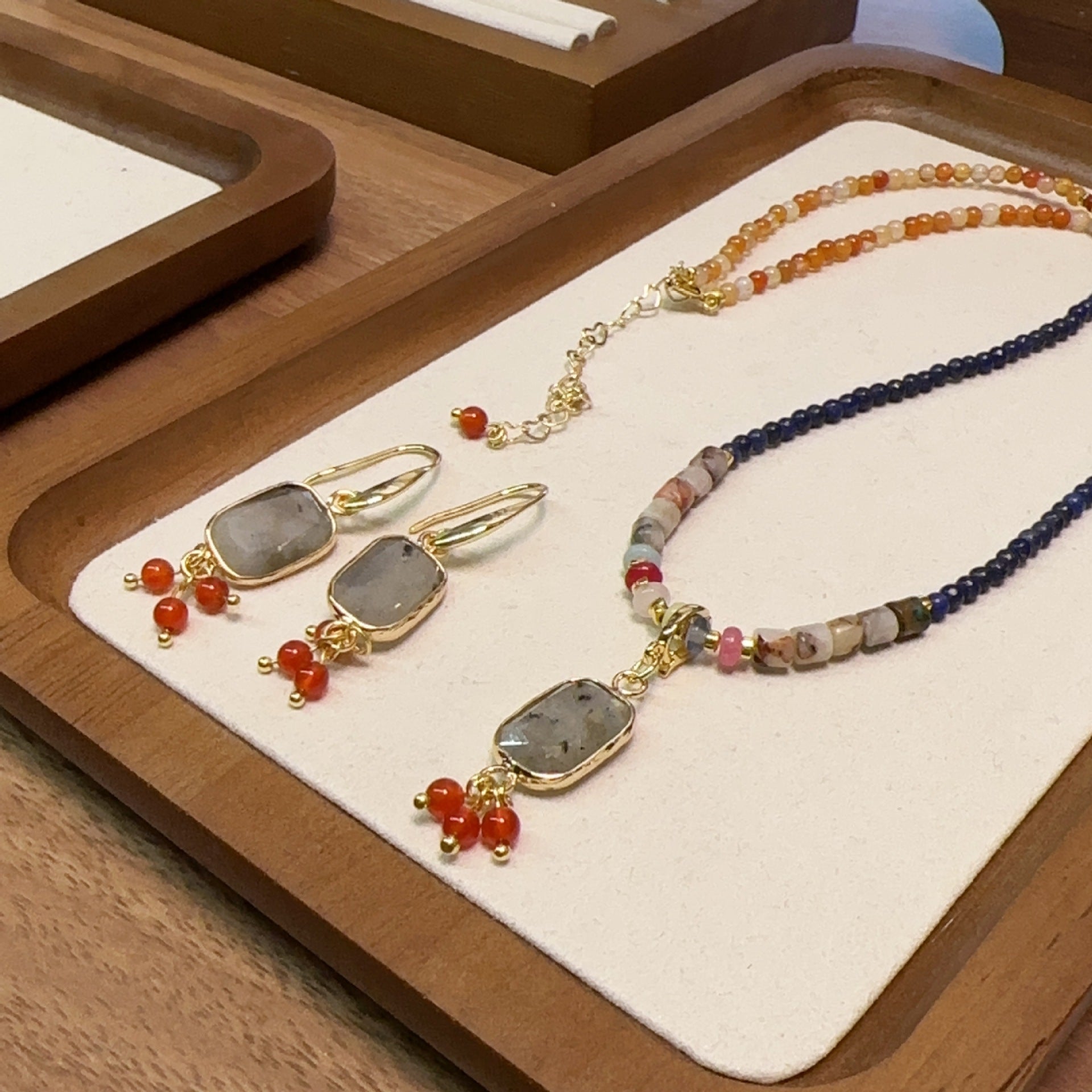Jekira Lapis Lazuli & Agate Jewelry Set