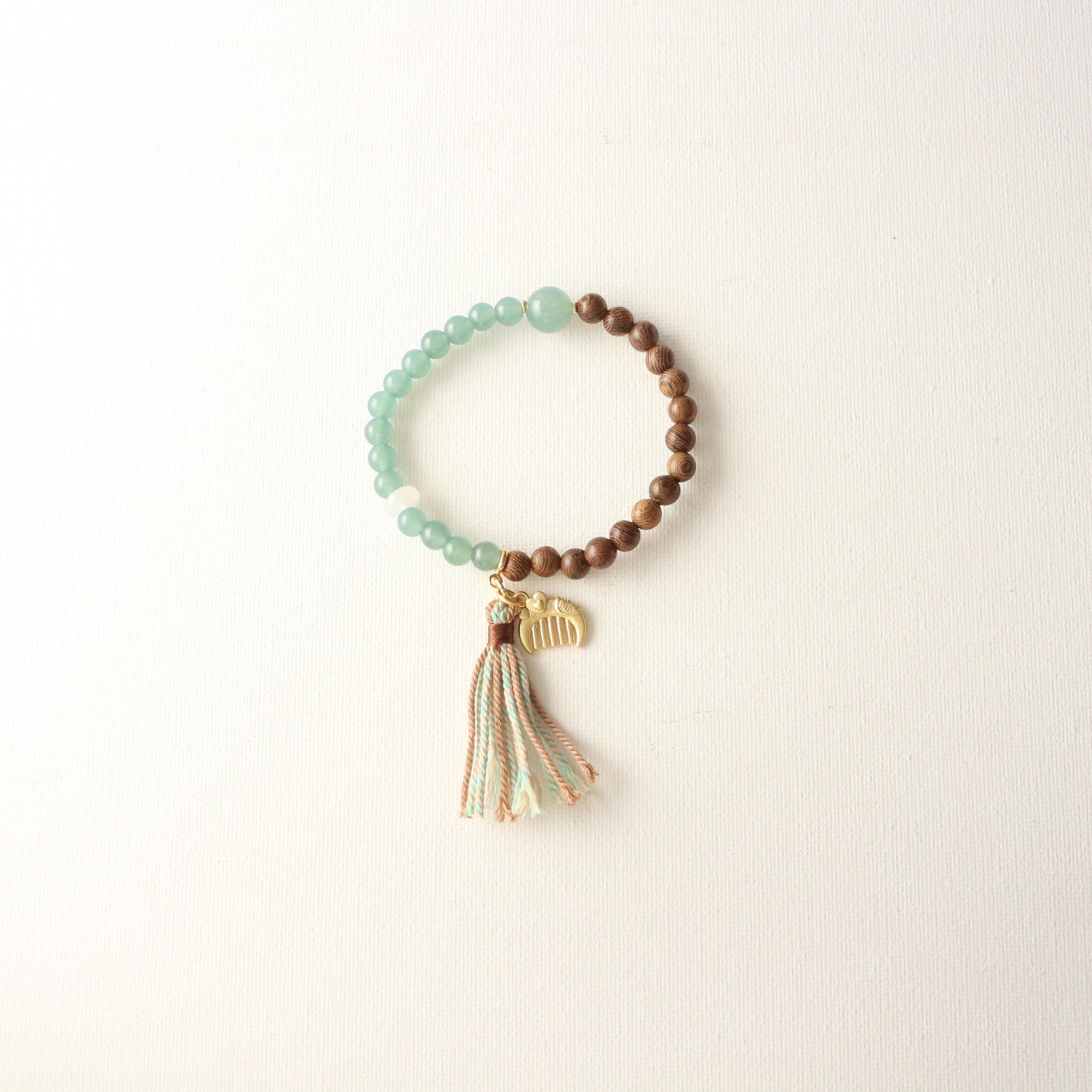 JEKIRA Zen Sandalwood & Green Gemstone Bracelet Set