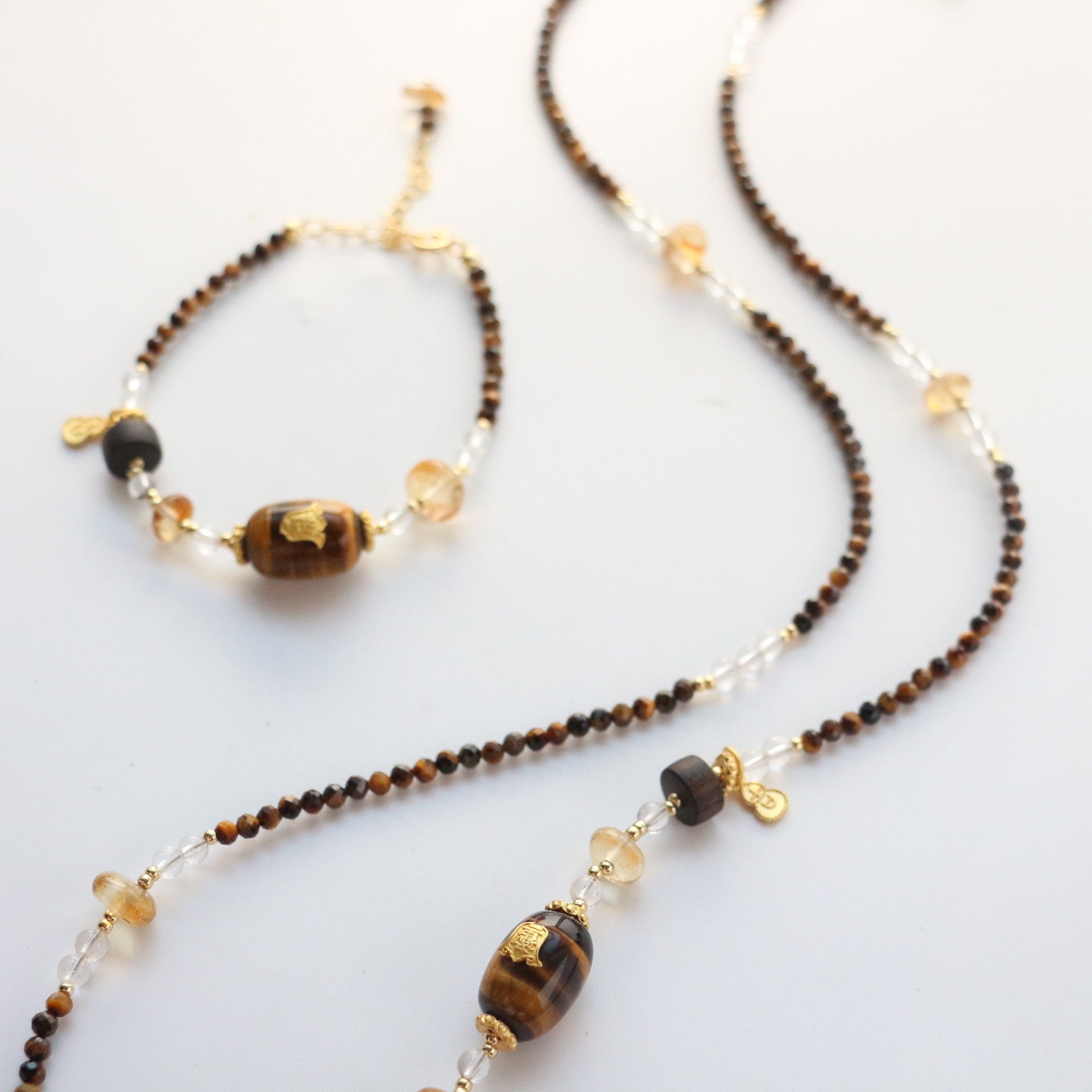Jekira Mieloid Tiger’s Eye & Citrine Jewelry Set