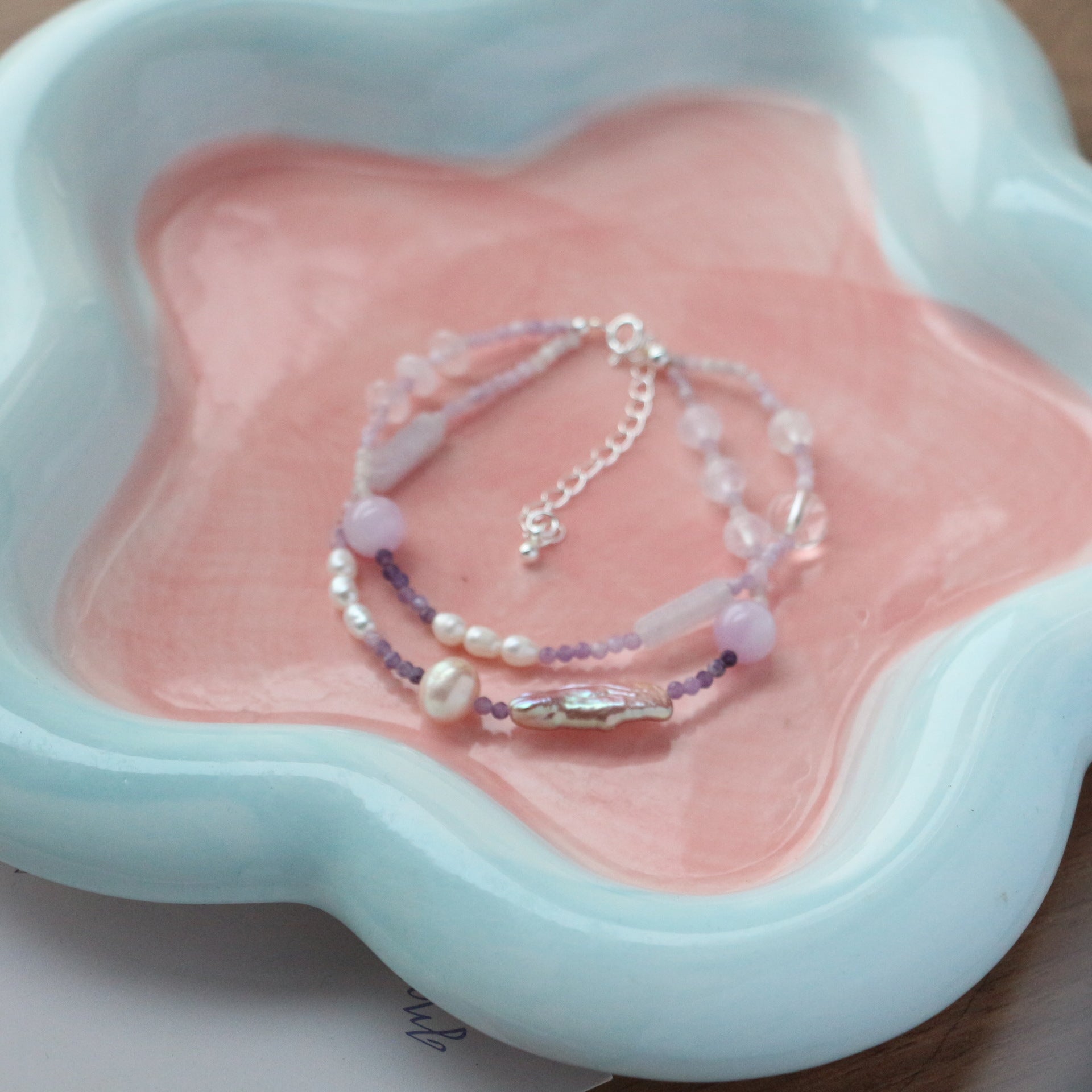 JEKIRA Lilac Amethyst & Pearl Duo - Necklace & Bracelet Set