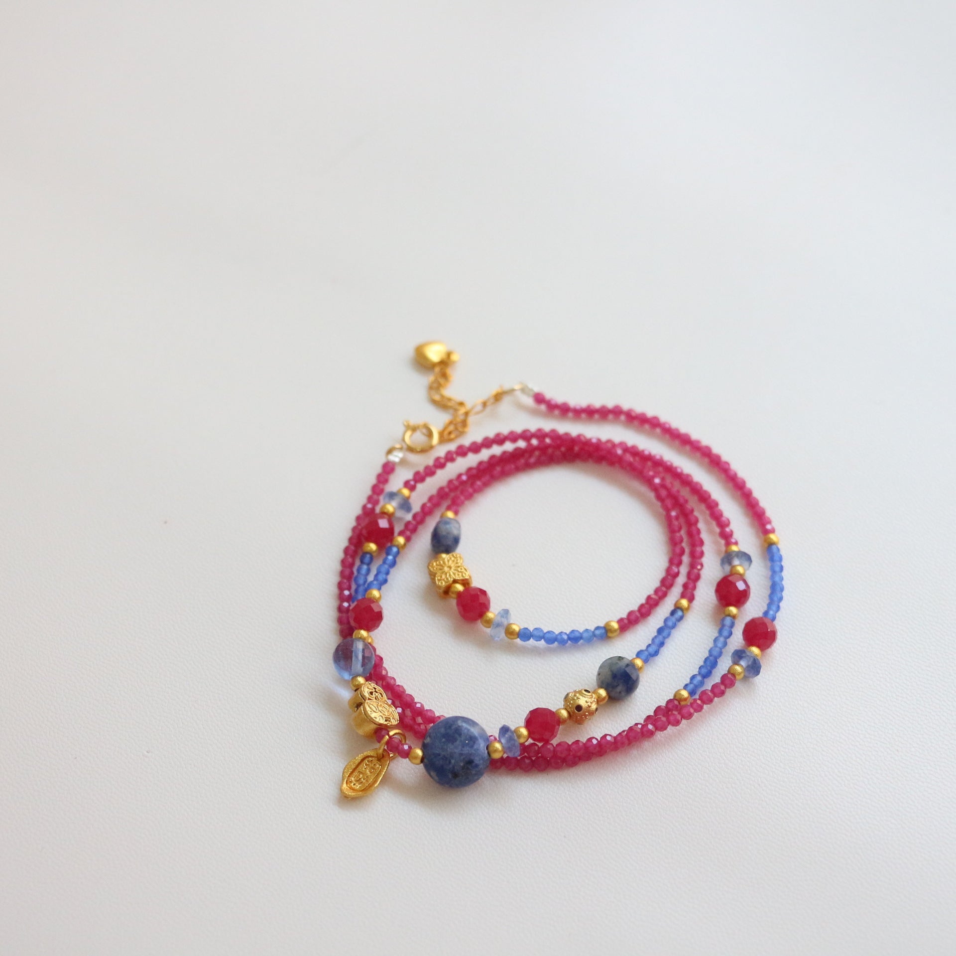 Jekira Ruby Necklace & Bracelet Set