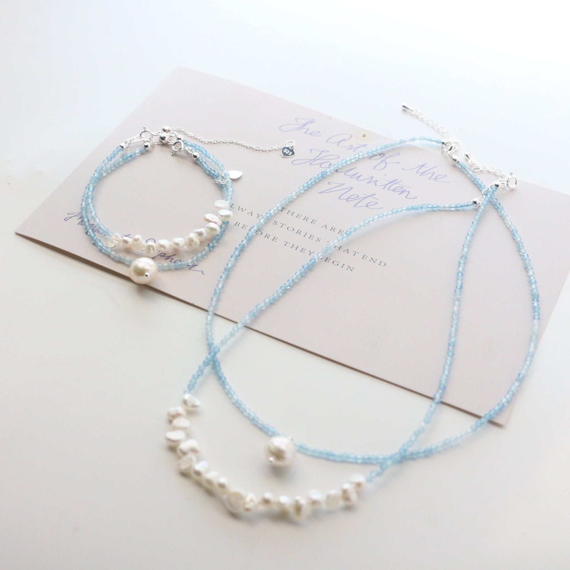 JEKIRA Aquamarine & Baroque Pearl Set