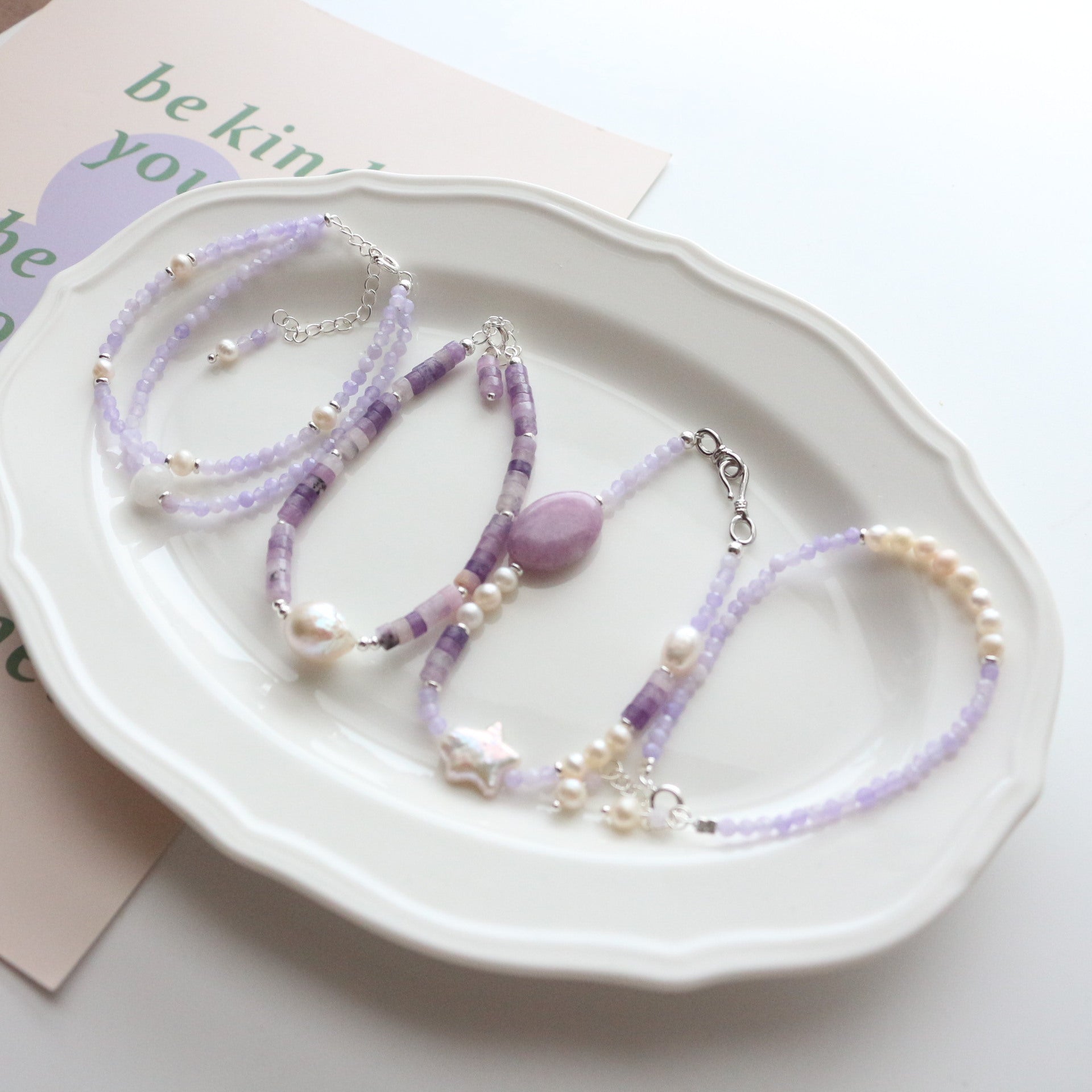Jekira Amethyst & Baroque Pearl Jewelry Set