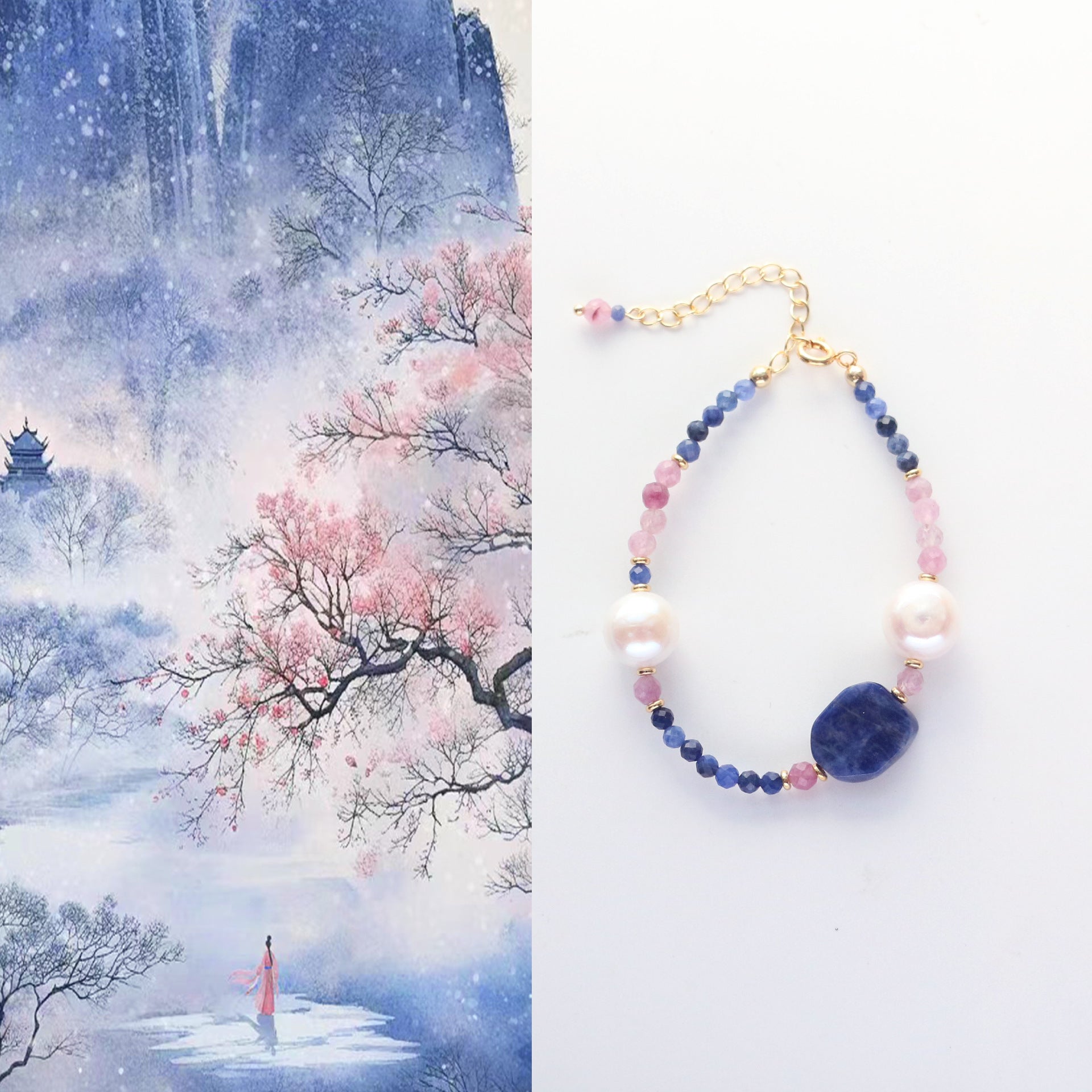 Jekira Kyanite & Rose Quartz Jewelry Set