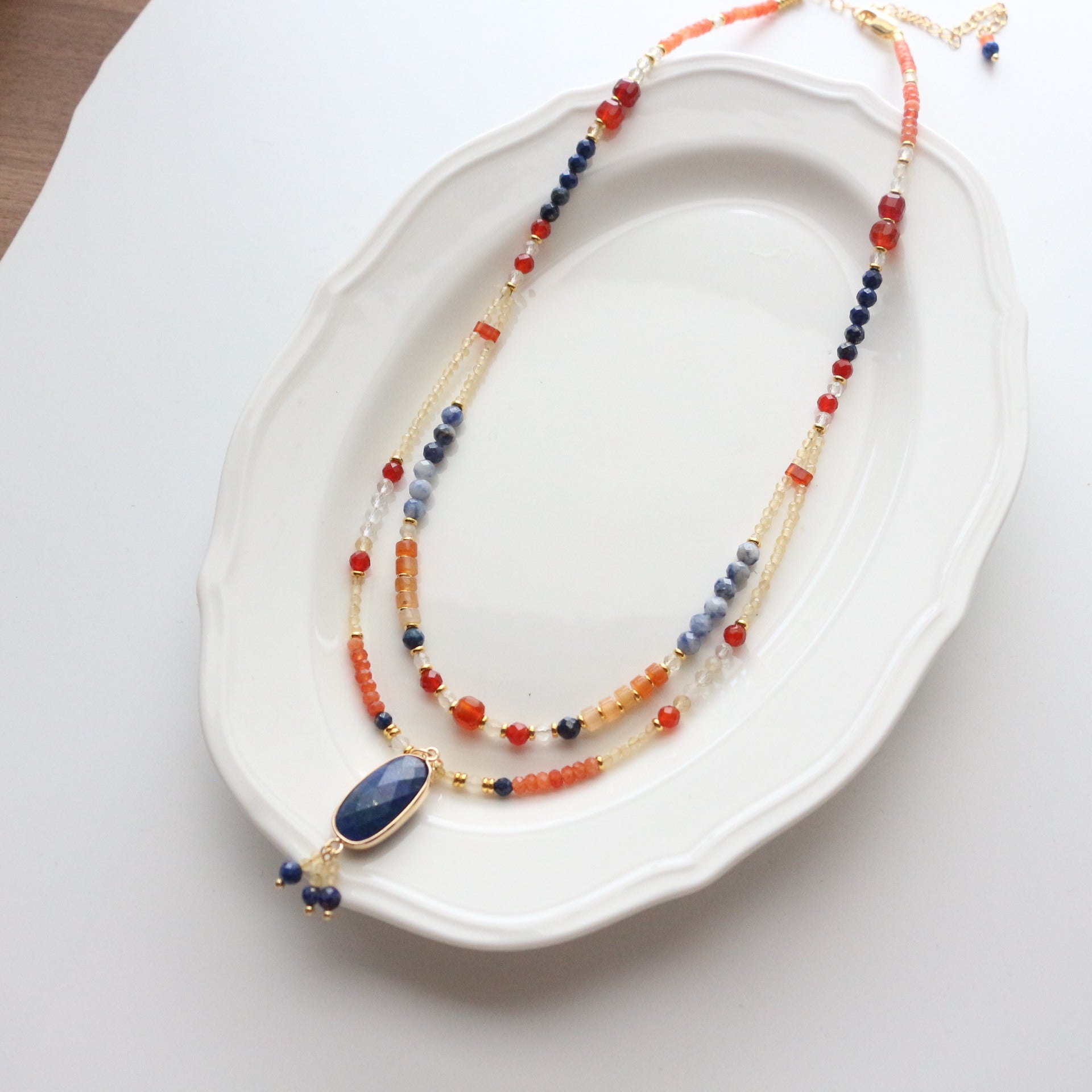 Jekira Lapis Lazuli & Gemstone Jewelry Set