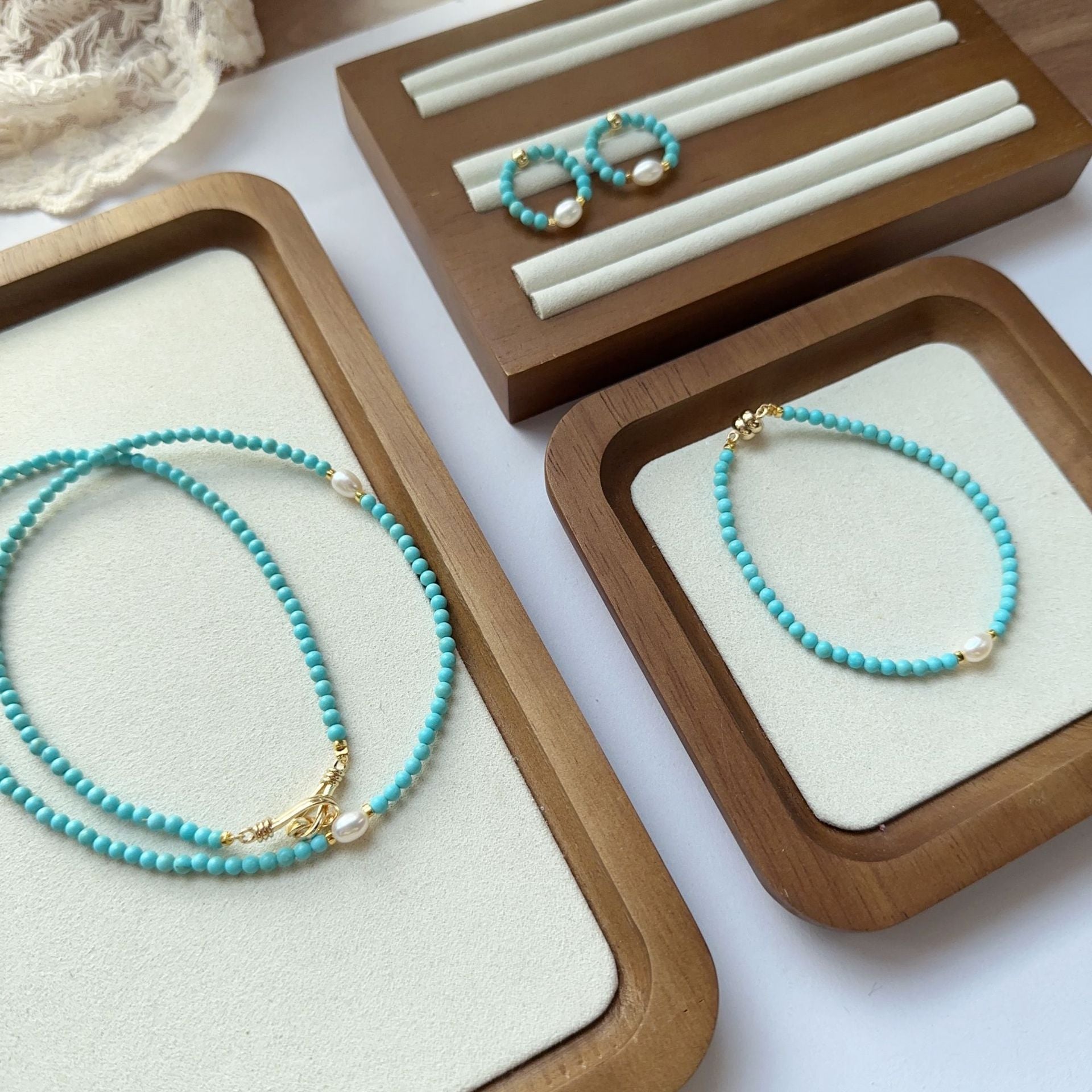 Jekira Turquoise & Baroque Pearl Jewelry Set