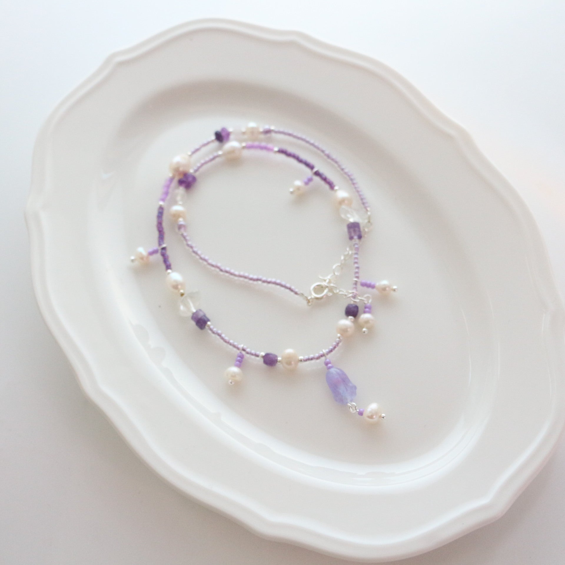 Jekira Amethyst Blossom Pendant Necklace