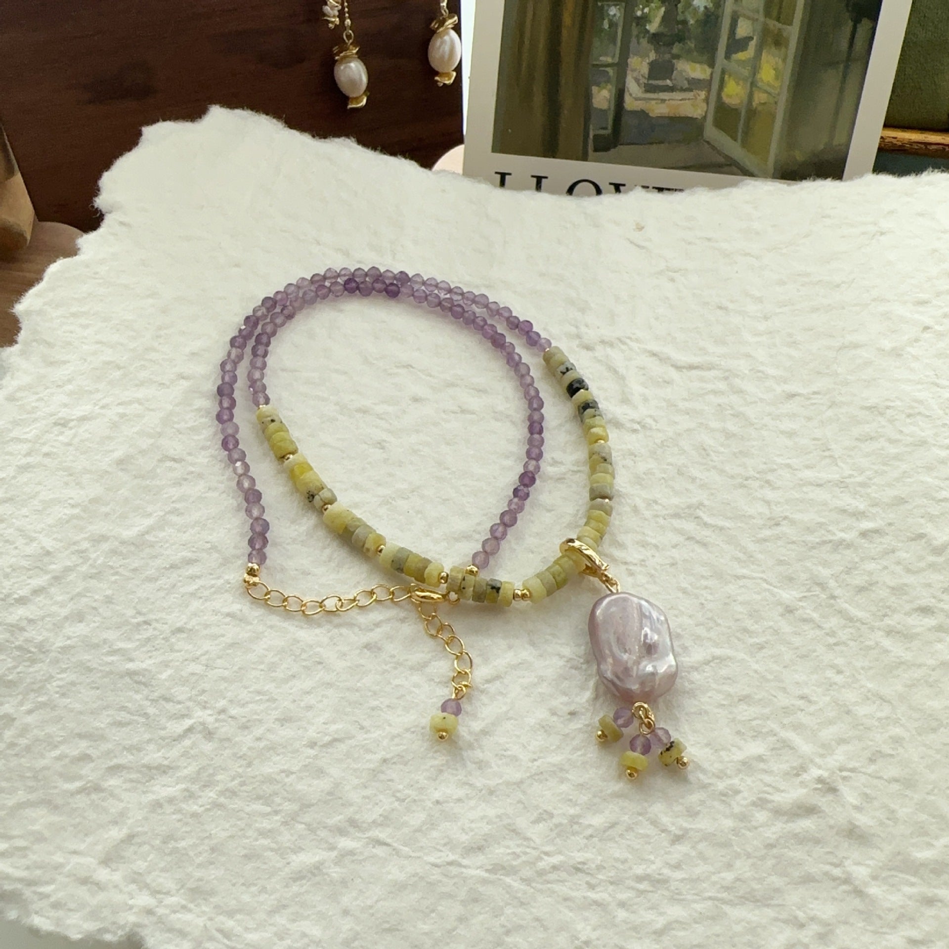 JEKIRA Amethyst & Baroque Pearl Jewelry Set