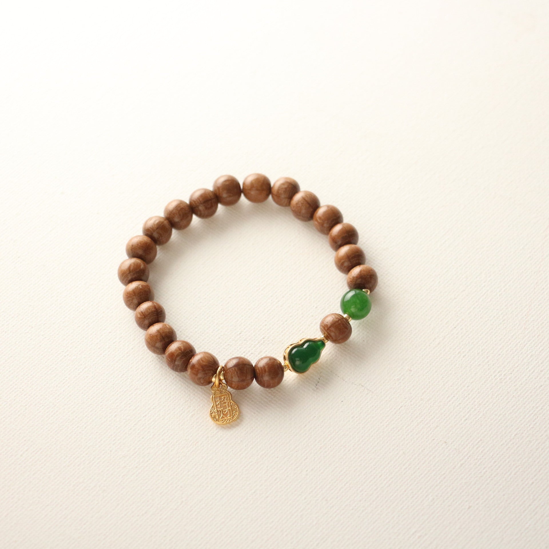 JEKIRA Zen Sandalwood & Green Gemstone Bracelet Set