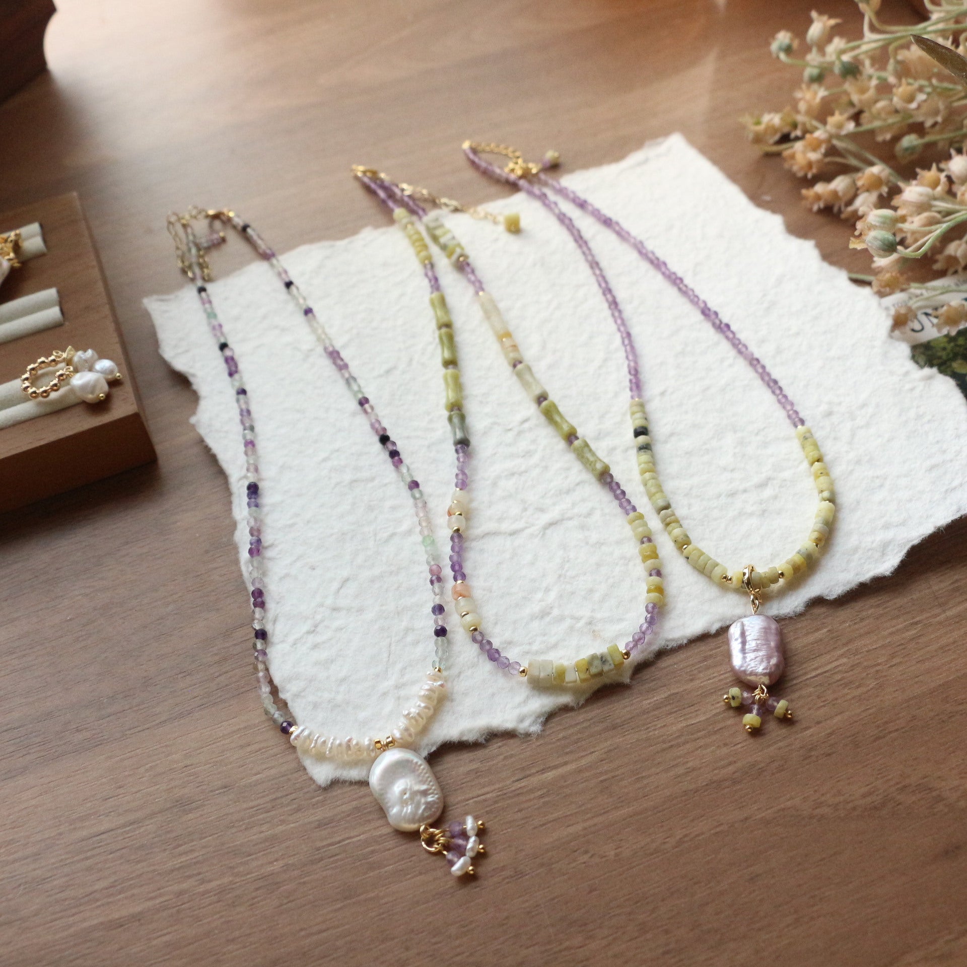 JEKIRA Amethyst & Baroque Pearl Jewelry Set