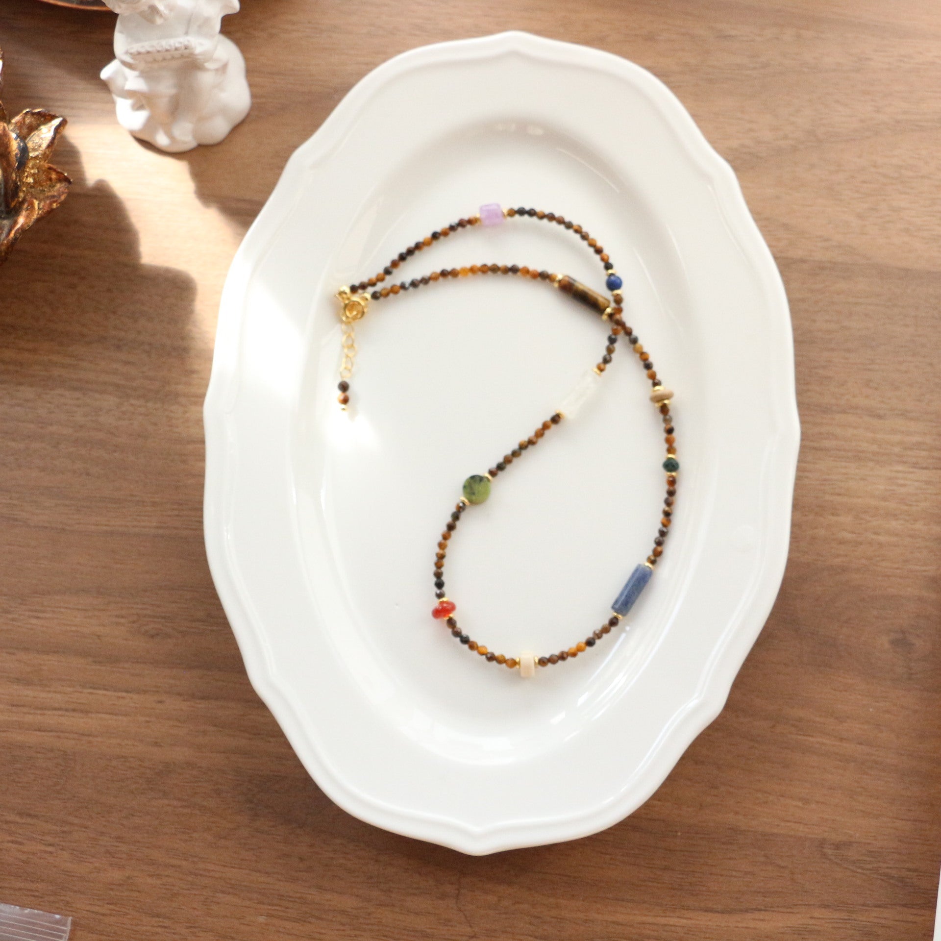 Jekira Tiger’s Eye & Agate Couple’s Necklace Se