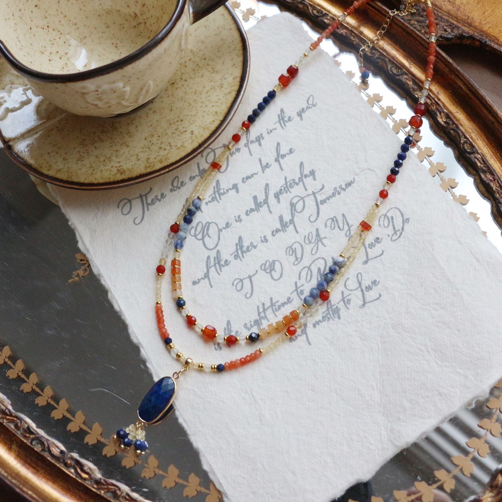 Jekira Lapis Lazuli & Gemstone Jewelry Set