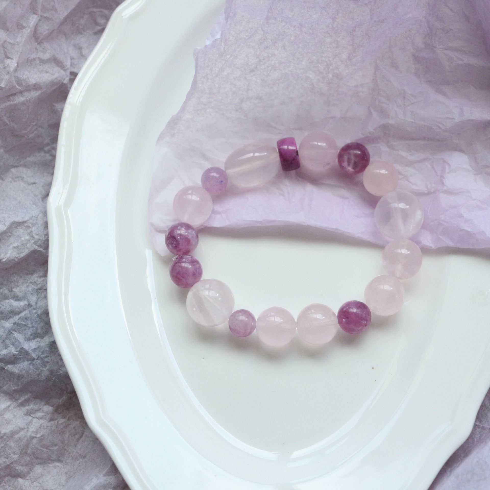 Jekira Amethyst & Rose Quartz Healing Bracelet