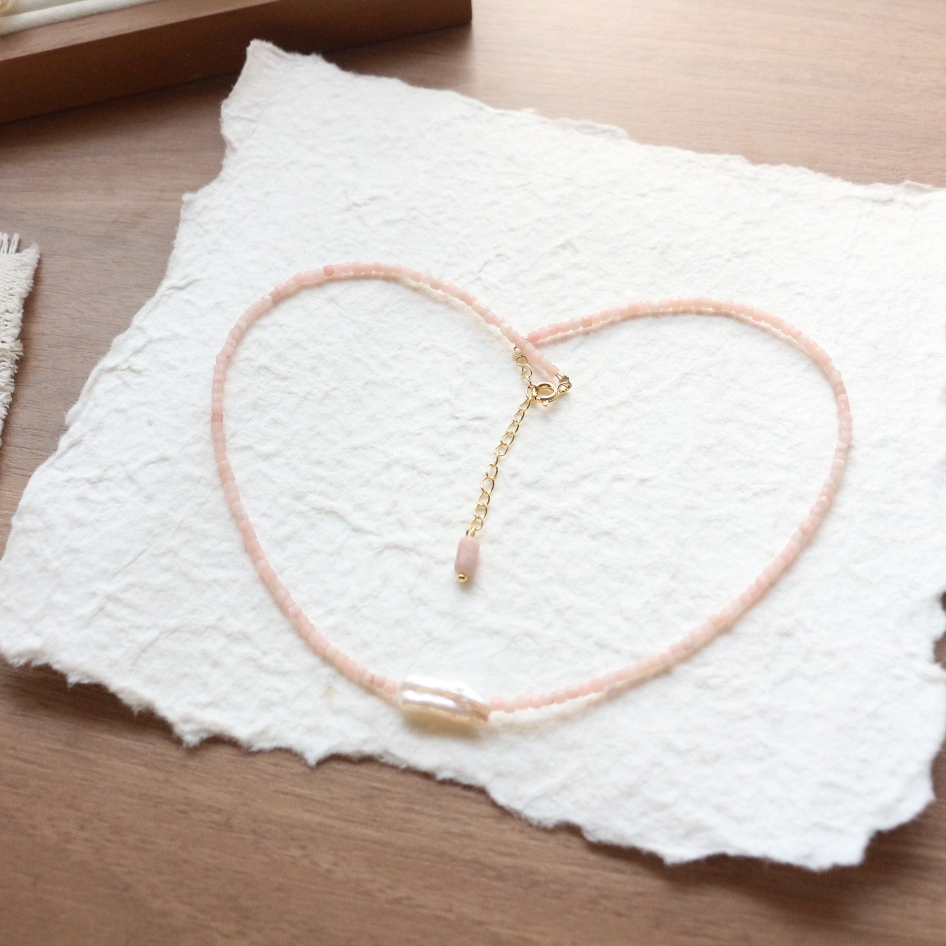 Jekira Pink Gemstone & Baroque Pearl Necklace Collection