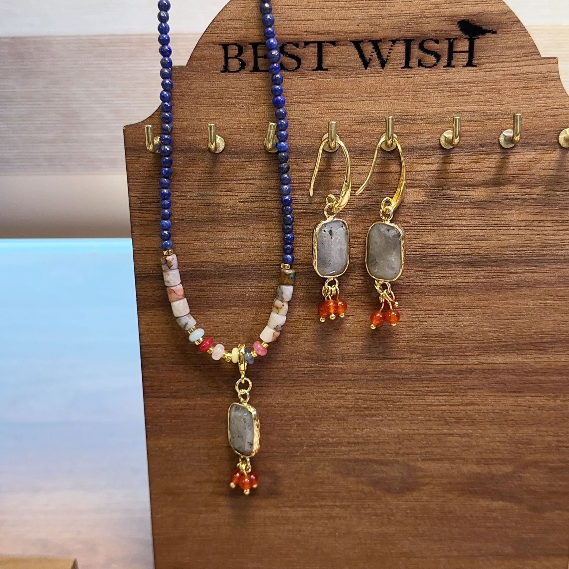 Jekira Lapis Lazuli & Agate Jewelry Set
