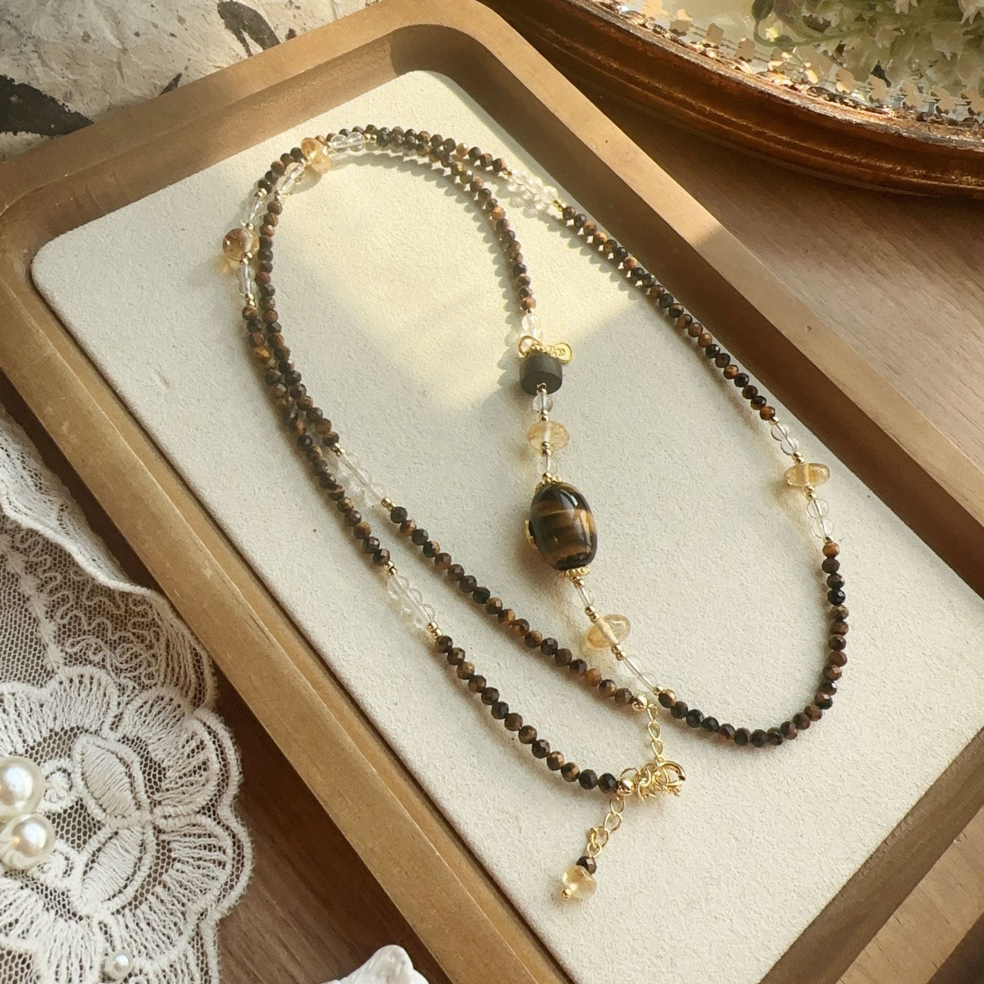 Jekira Mieloid Tiger’s Eye & Citrine Jewelry Set