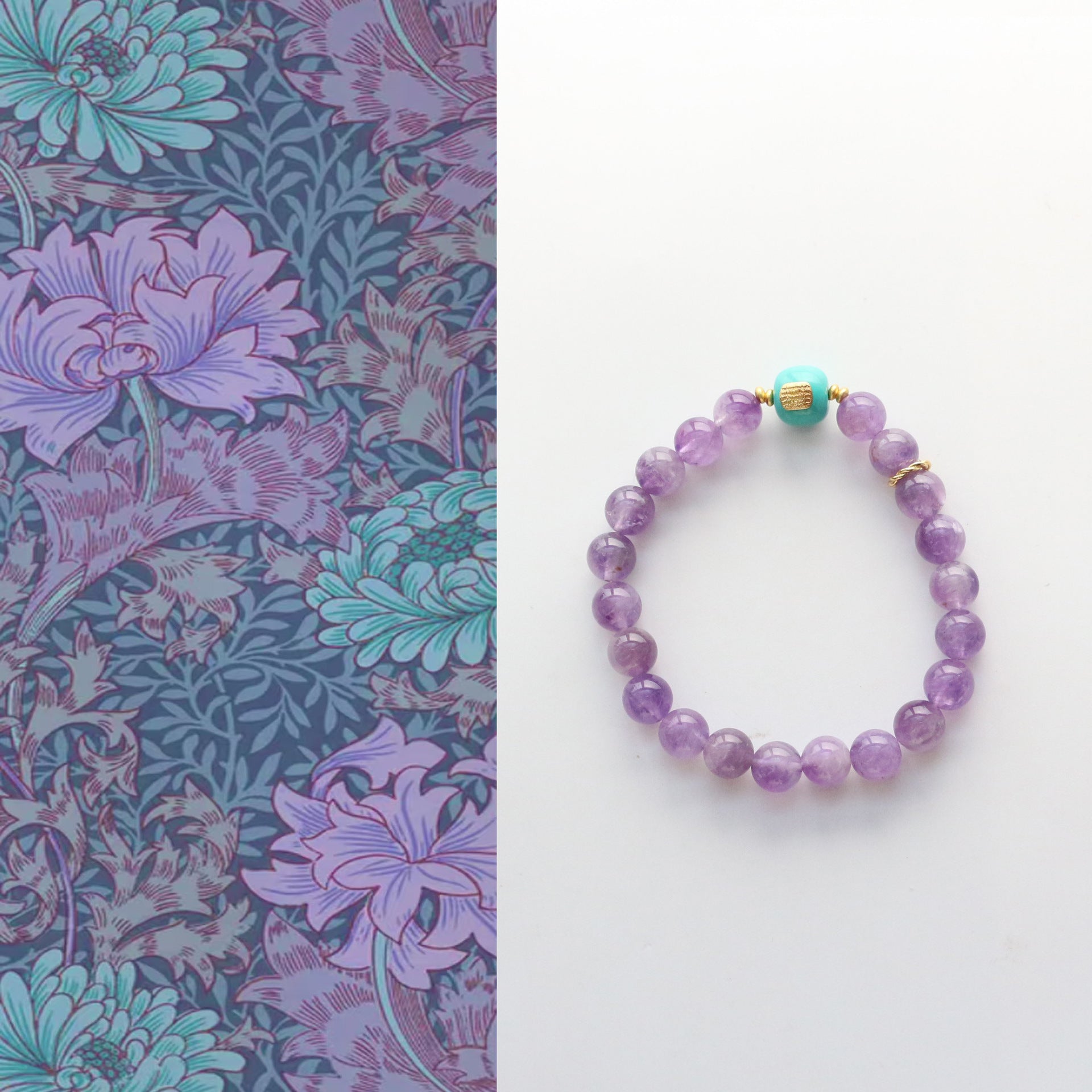 JEKIRA Amethyst & Turquoise Balancing Bracelet