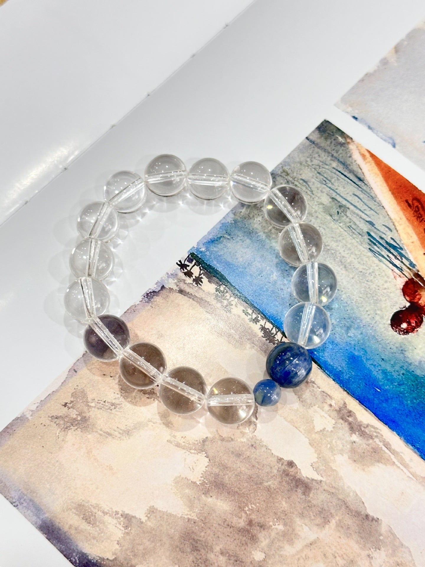 Jekira Clear Quartz Kyanite Stretch Bracelet 14cm/15cm/16cm