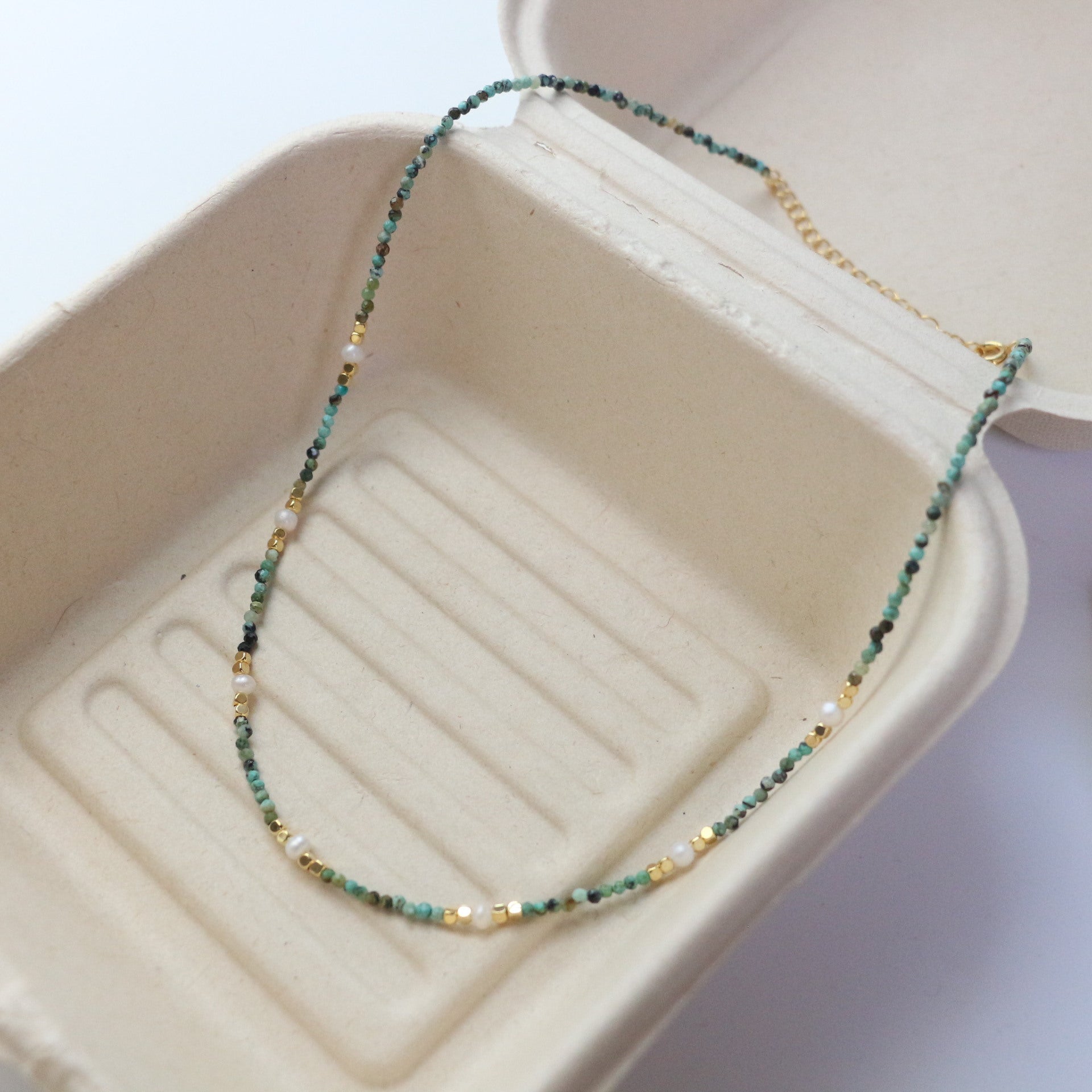 JEKIRA Turquoise & Baroque Pearl Necklace Set