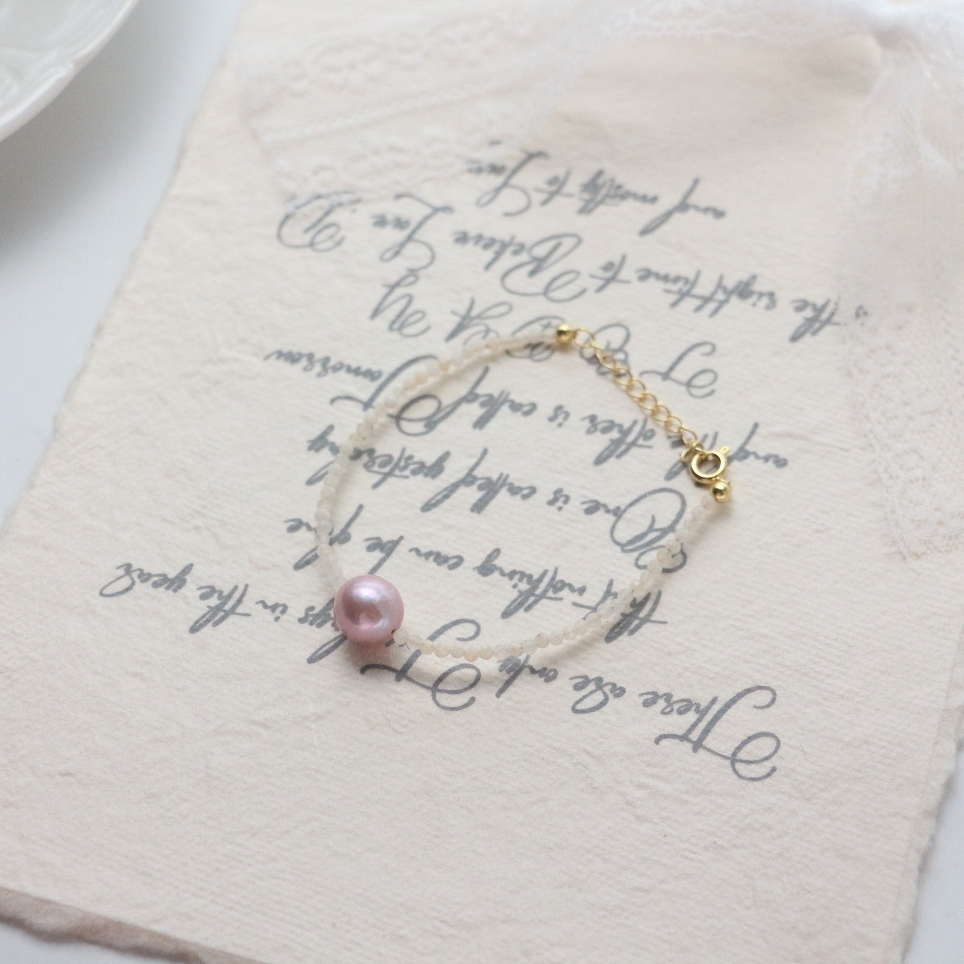 Jekira 6-Piece Rhodonite & Baroque Pearl Set
