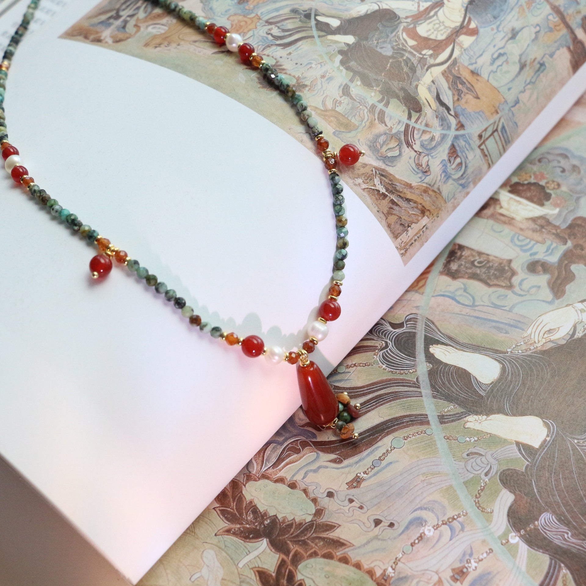 Jekira Dunhuang Retro Gemstone Jewelry Set
