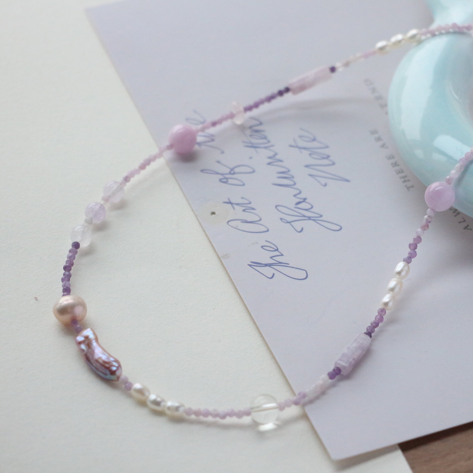 JEKIRA Lilac Amethyst & Pearl Duo - Necklace & Bracelet Set