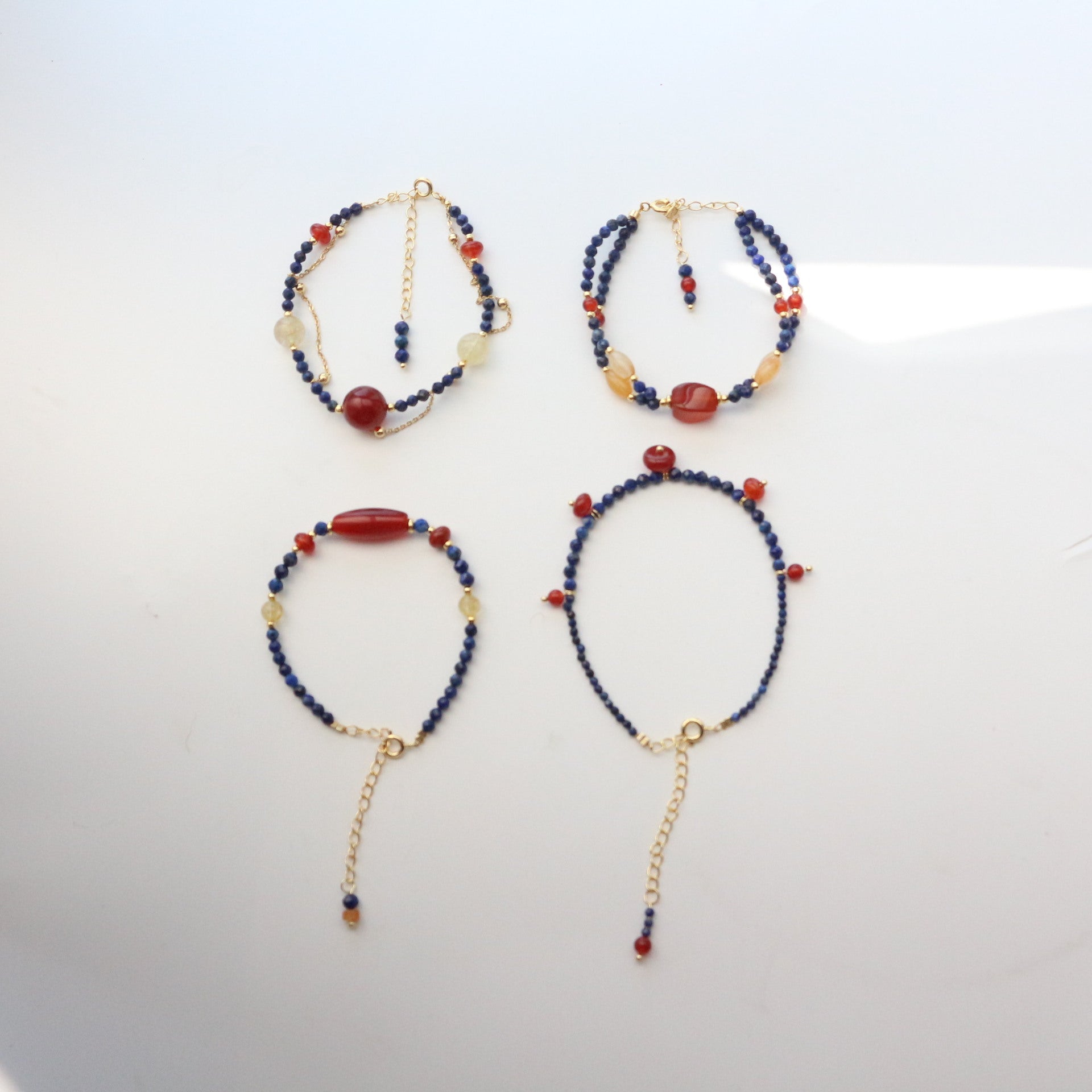 JEKIRA Lapis Lazuli & Gemstone Stacking Bracelet Se