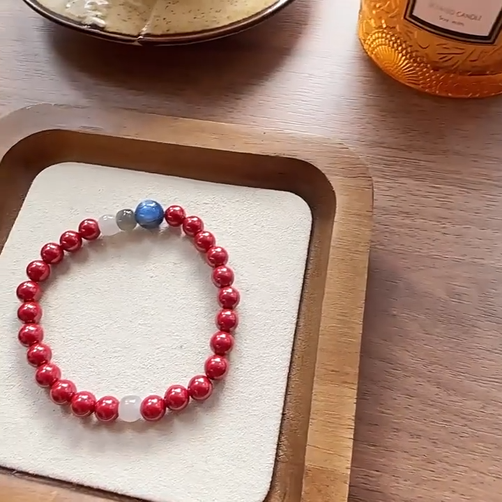 JEKIRA Imperial Cinnabar & Kyanite Bracelet