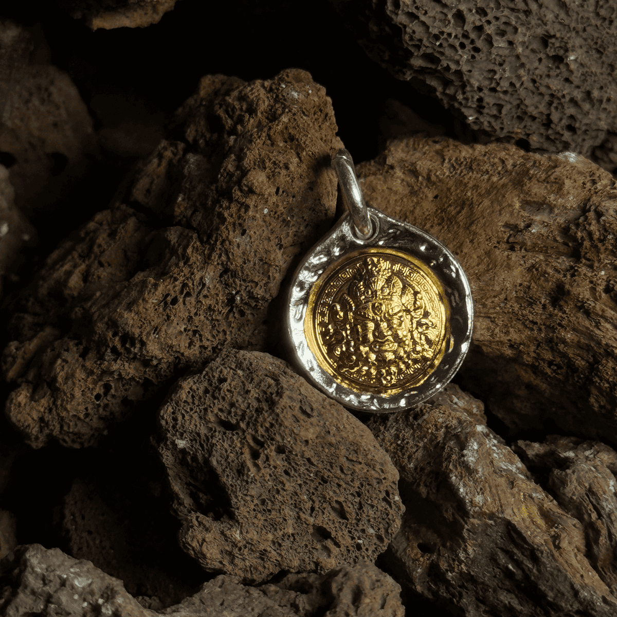 Jambhala & Palden Lhamo S999 Silver Pendant
