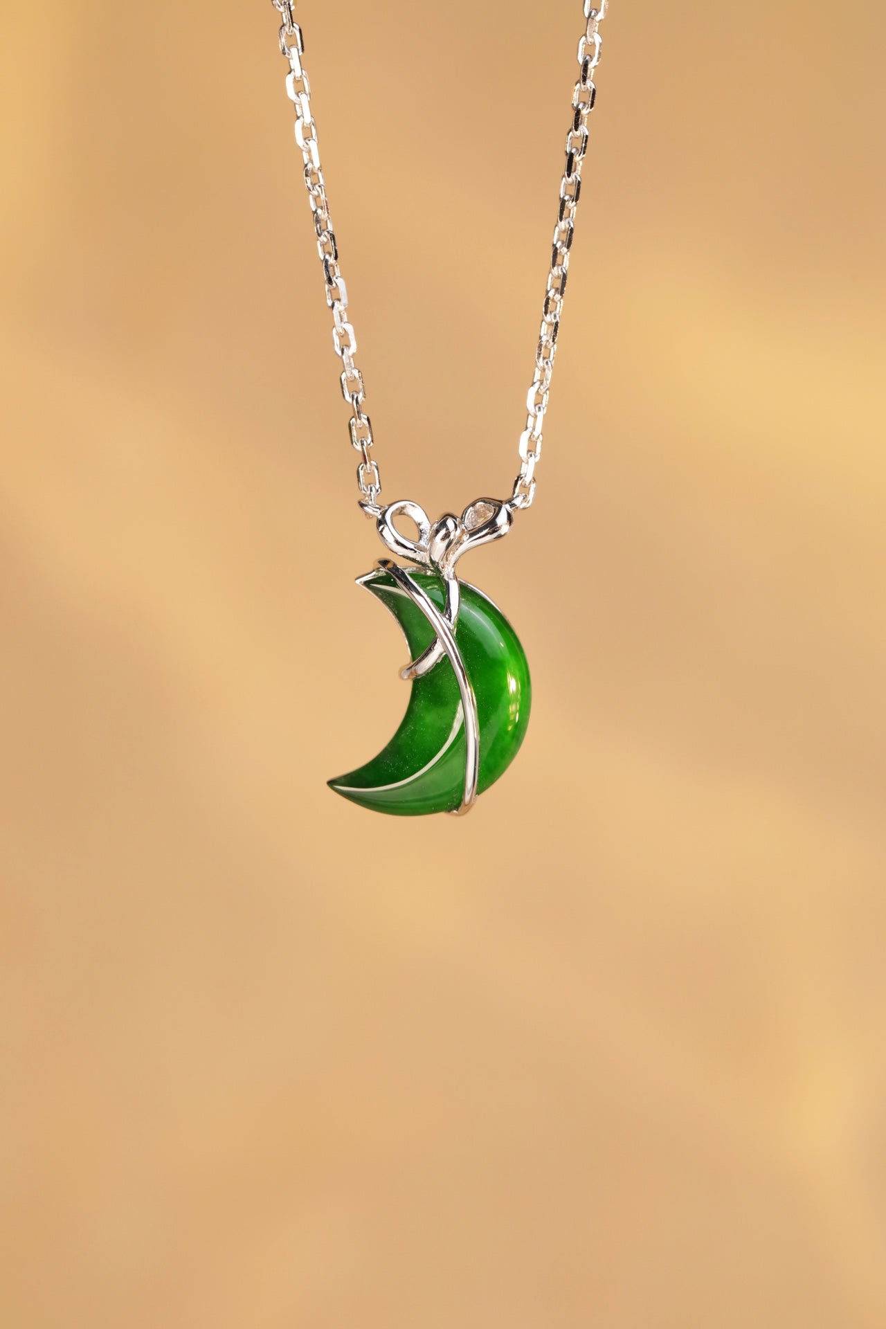 Wrapped Moon Jade Necklace | Jekira