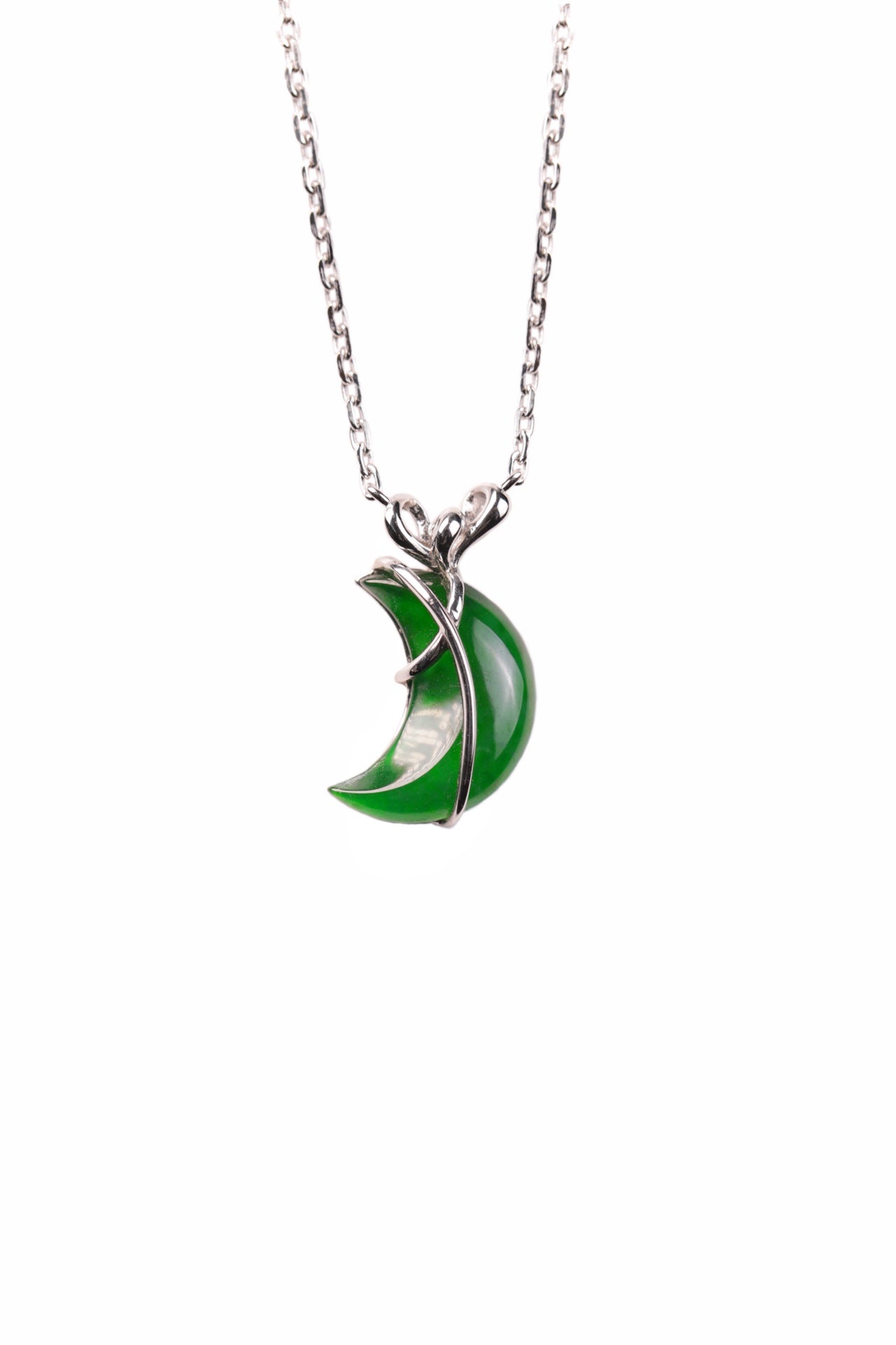 Wrapped Moon Jade Necklace | Jekira