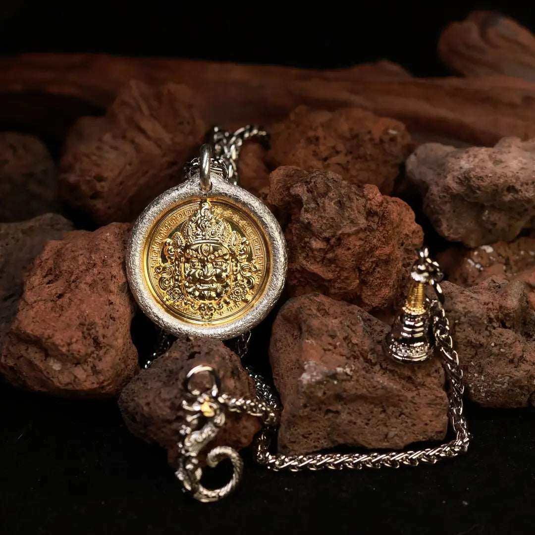 Yellow Jambhala S999 Silver Pendant Necklace-20g