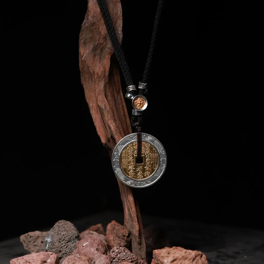 Chinese Mountain Spirit Coin S999 Silver Pendant