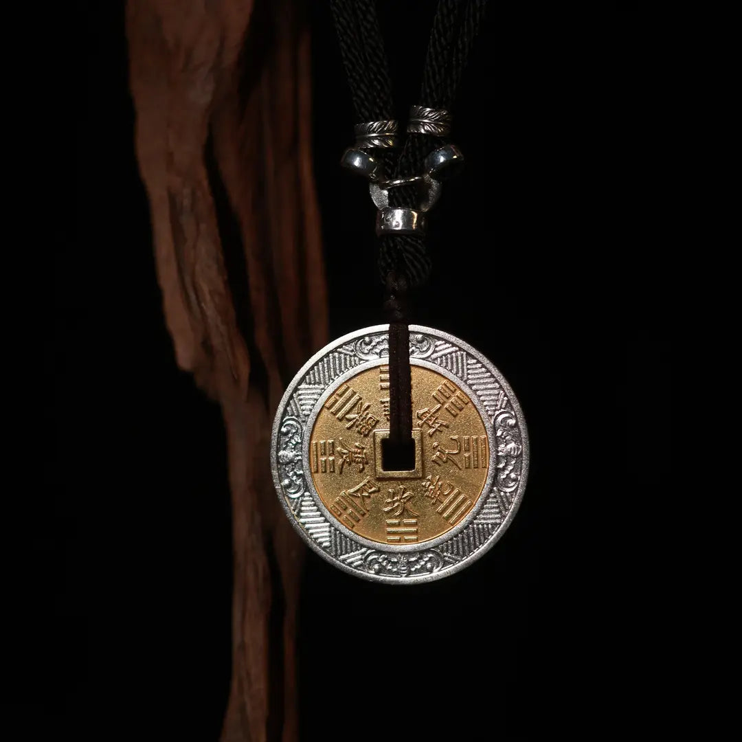 Chinese Mountain Spirit Coin S999 Silver Pendant
