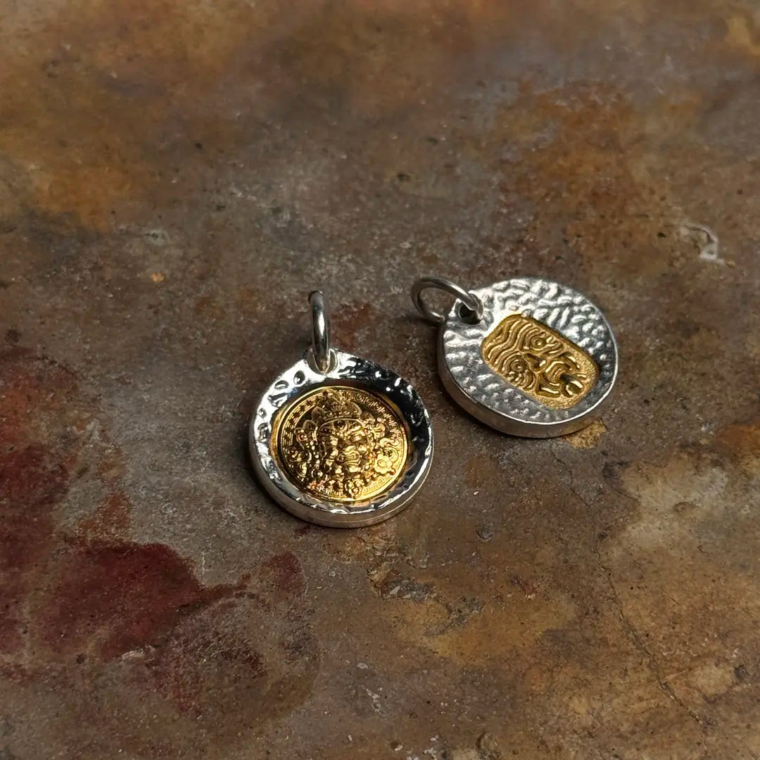 Jambhala & Palden Lhamo S999 Silver Pendant