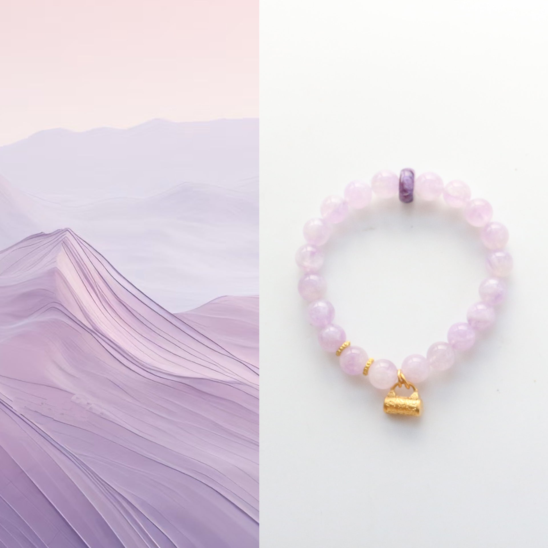 JEKIRA Amethyst Peace Lock Bracelet