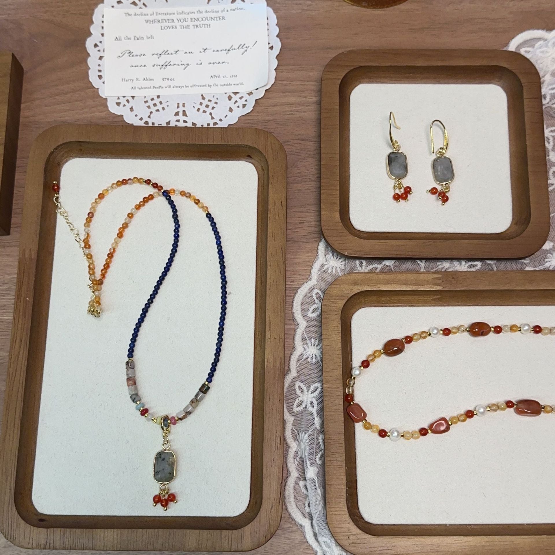 Jekira Lapis Lazuli & Agate Jewelry Set