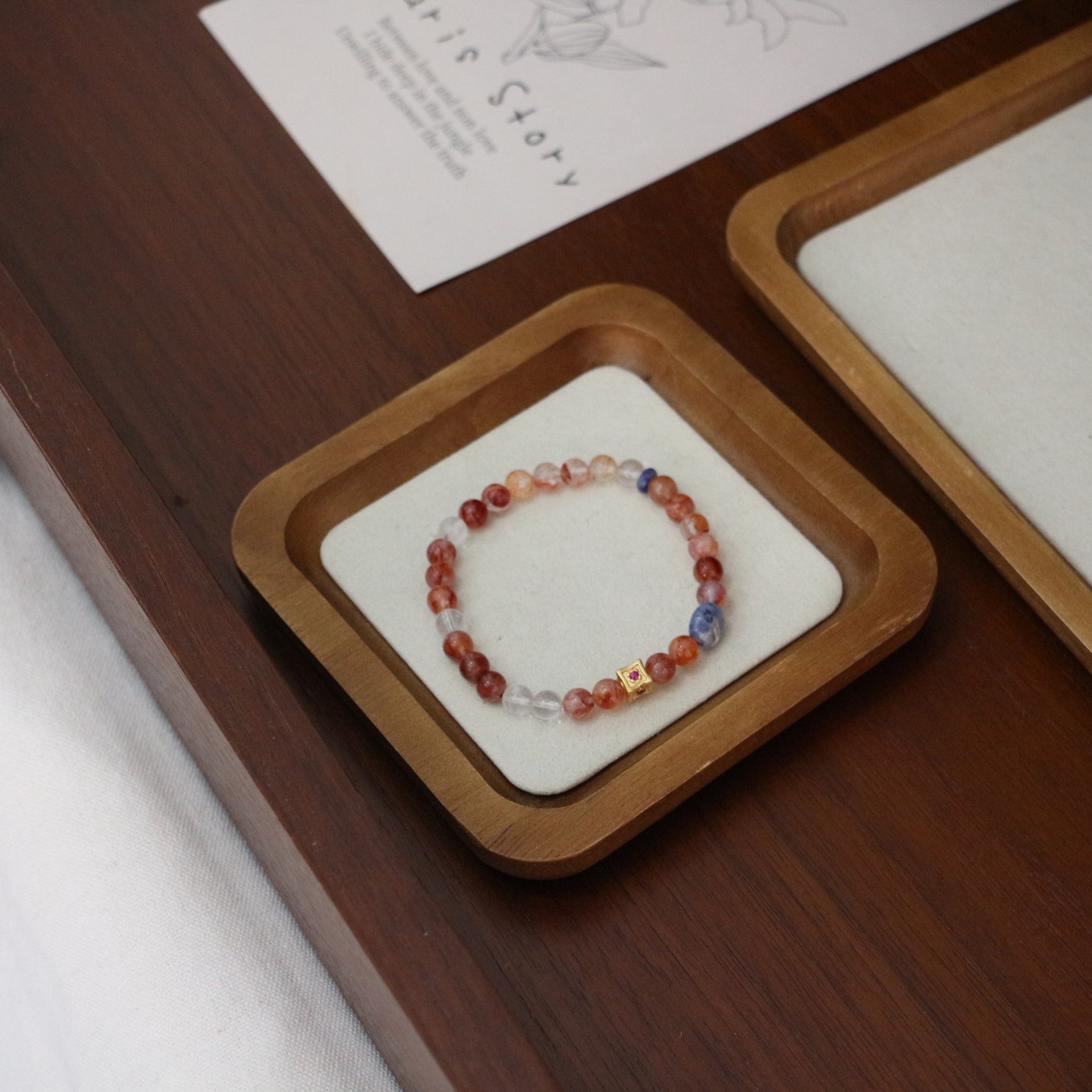 Jekira Red Jasper & bule Jasper Contrast Bracelet