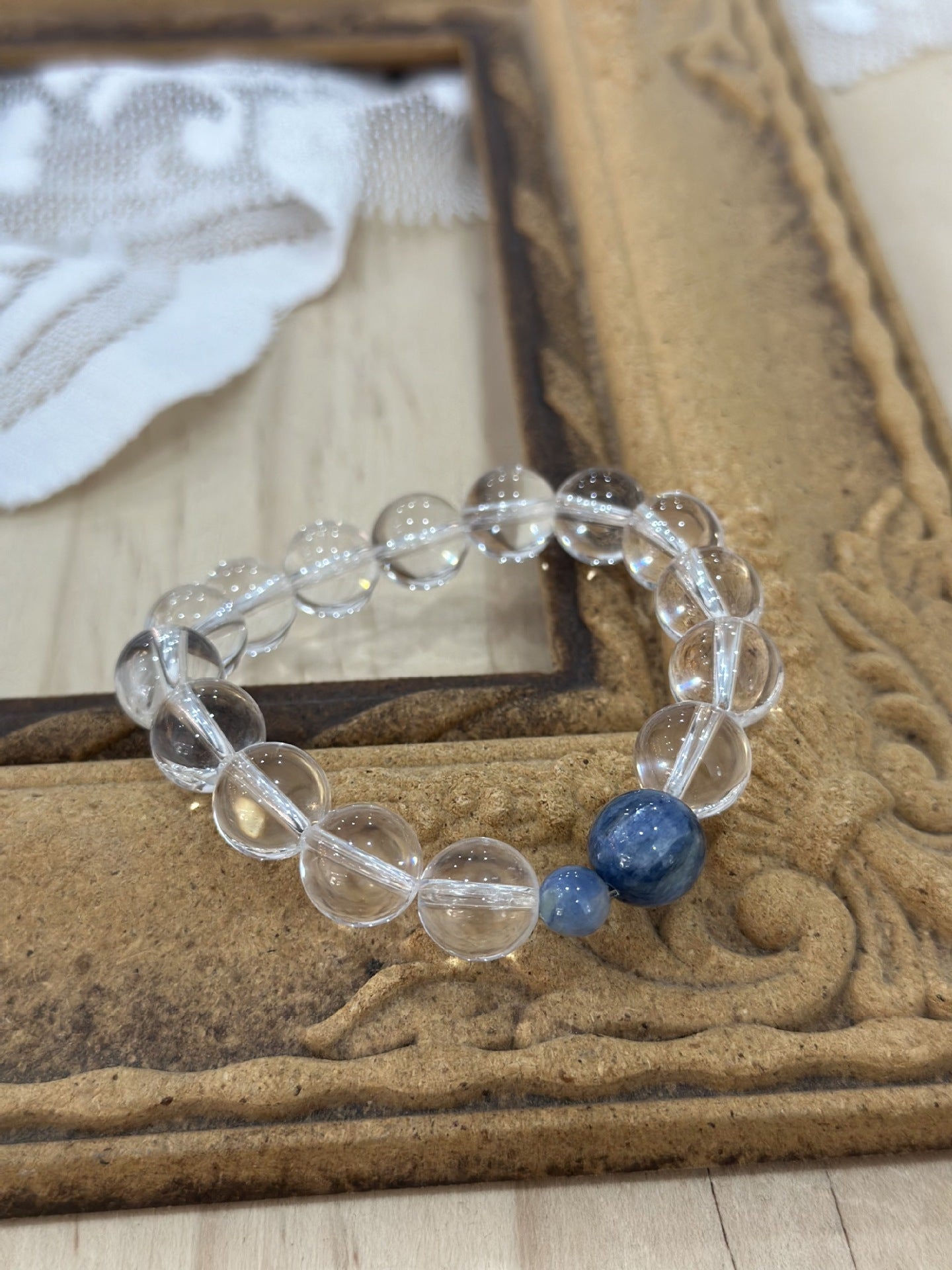 Jekira Clear Quartz Kyanite Stretch Bracelet 14cm/15cm/16cm