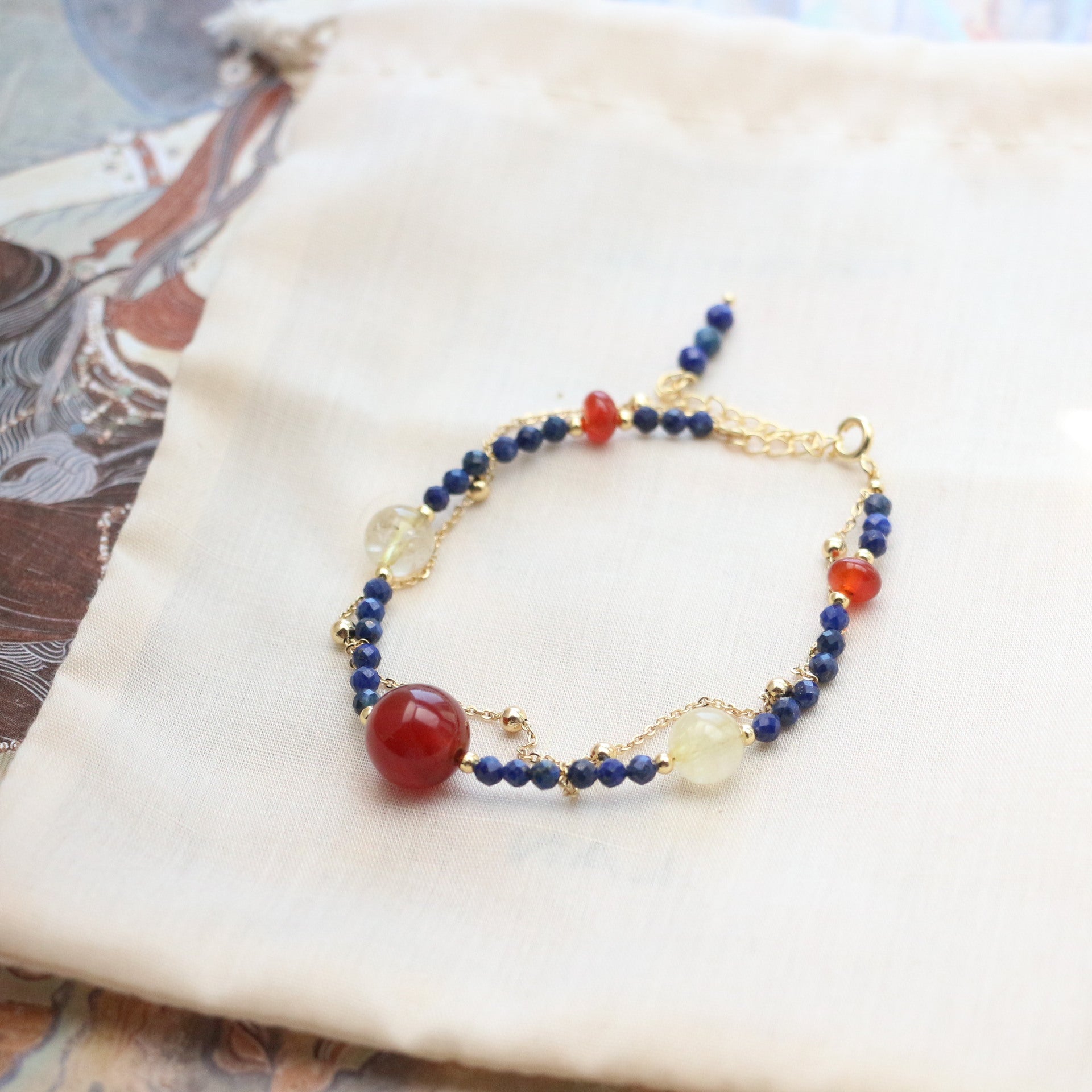 JEKIRA Lapis Lazuli & Gemstone Stacking Bracelet Se