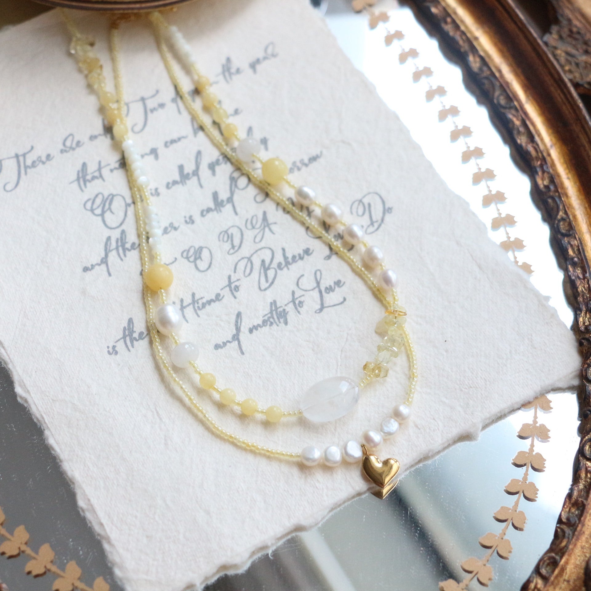 Jekira Citrine & Pearl Jewelry Set