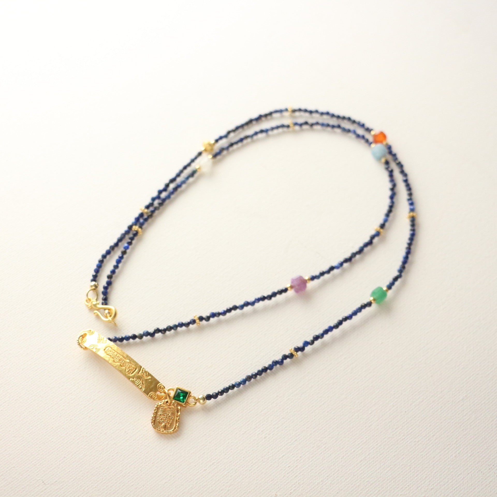Jekira Ocean Guardian Sand-Gold Pendant Set – Adjustable Necklace & Bracelet