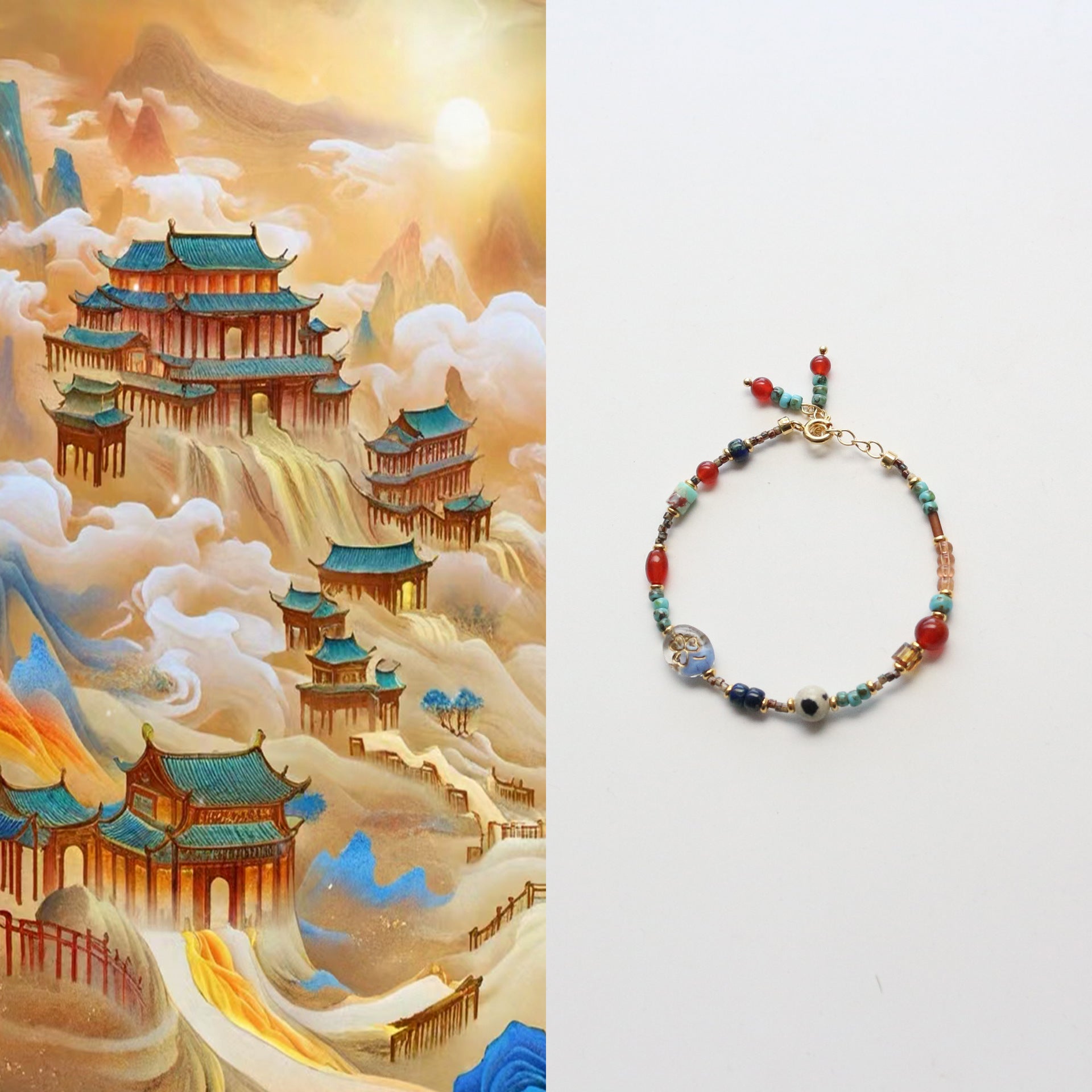 Jekira Dunhuang Retro Gemstone Jewelry Set