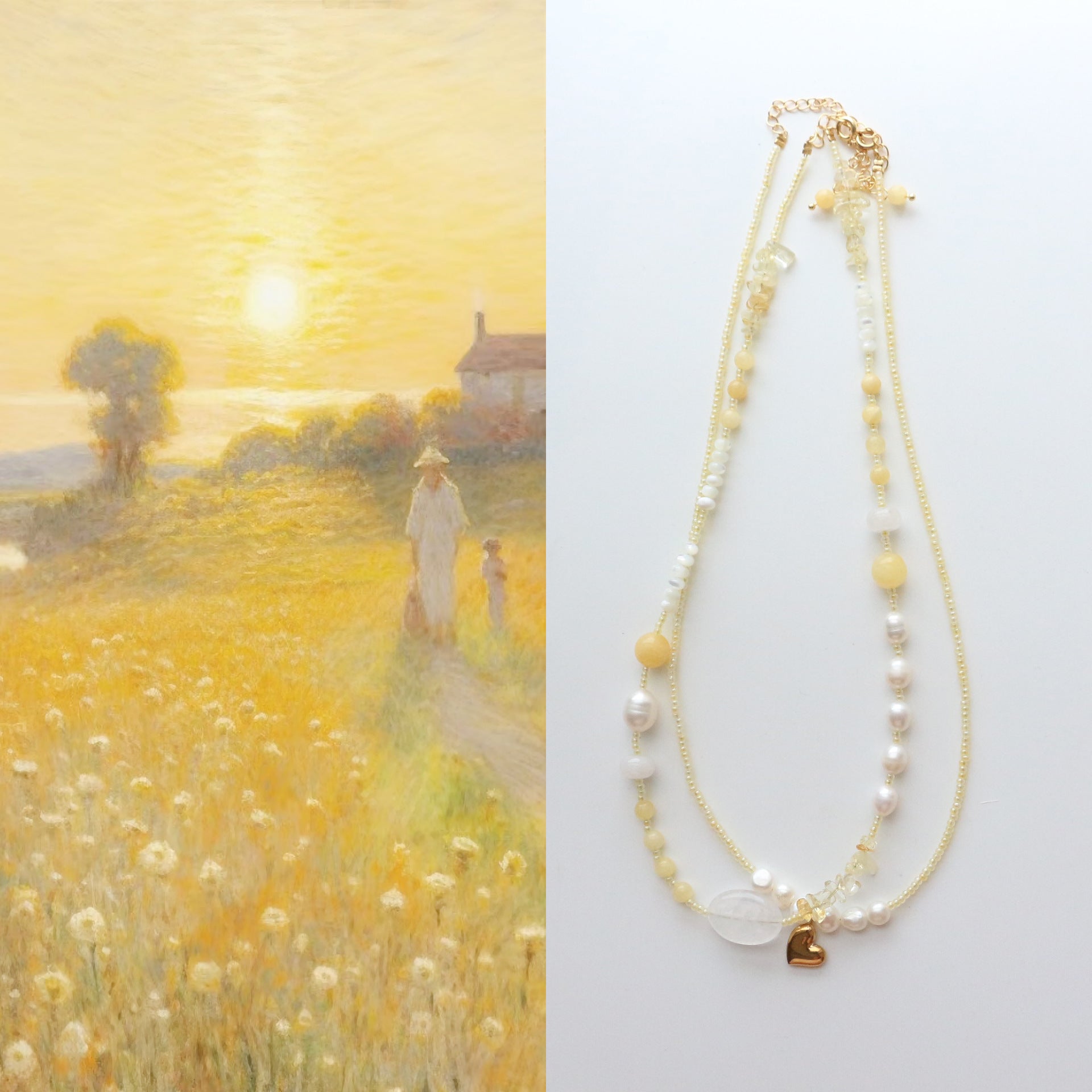 Jekira Citrine & Pearl Jewelry Set