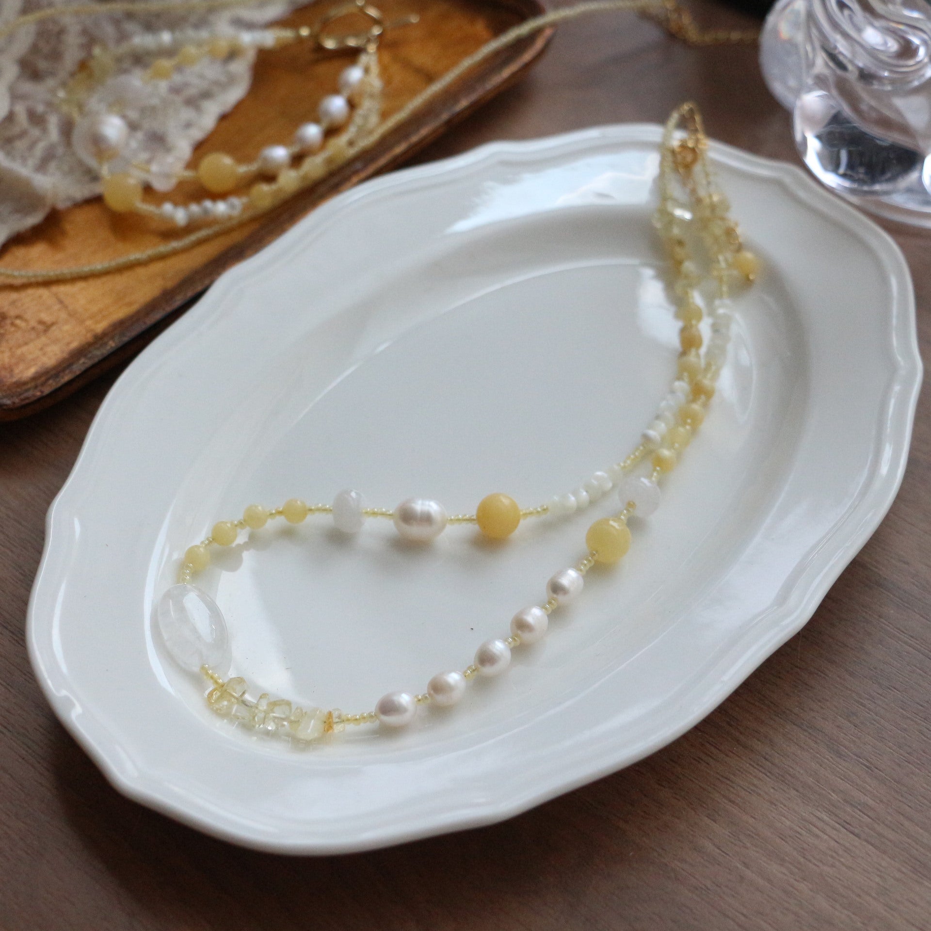 Jekira Citrine & Pearl Jewelry Set