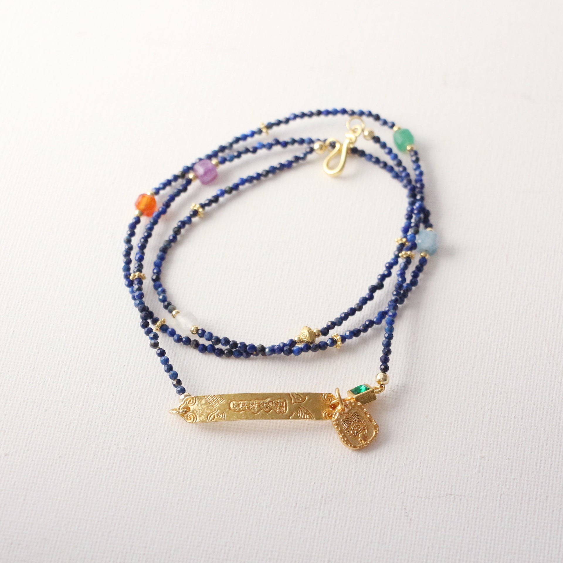 Jekira Ocean Guardian Sand-Gold Pendant Set – Adjustable Necklace & Bracelet