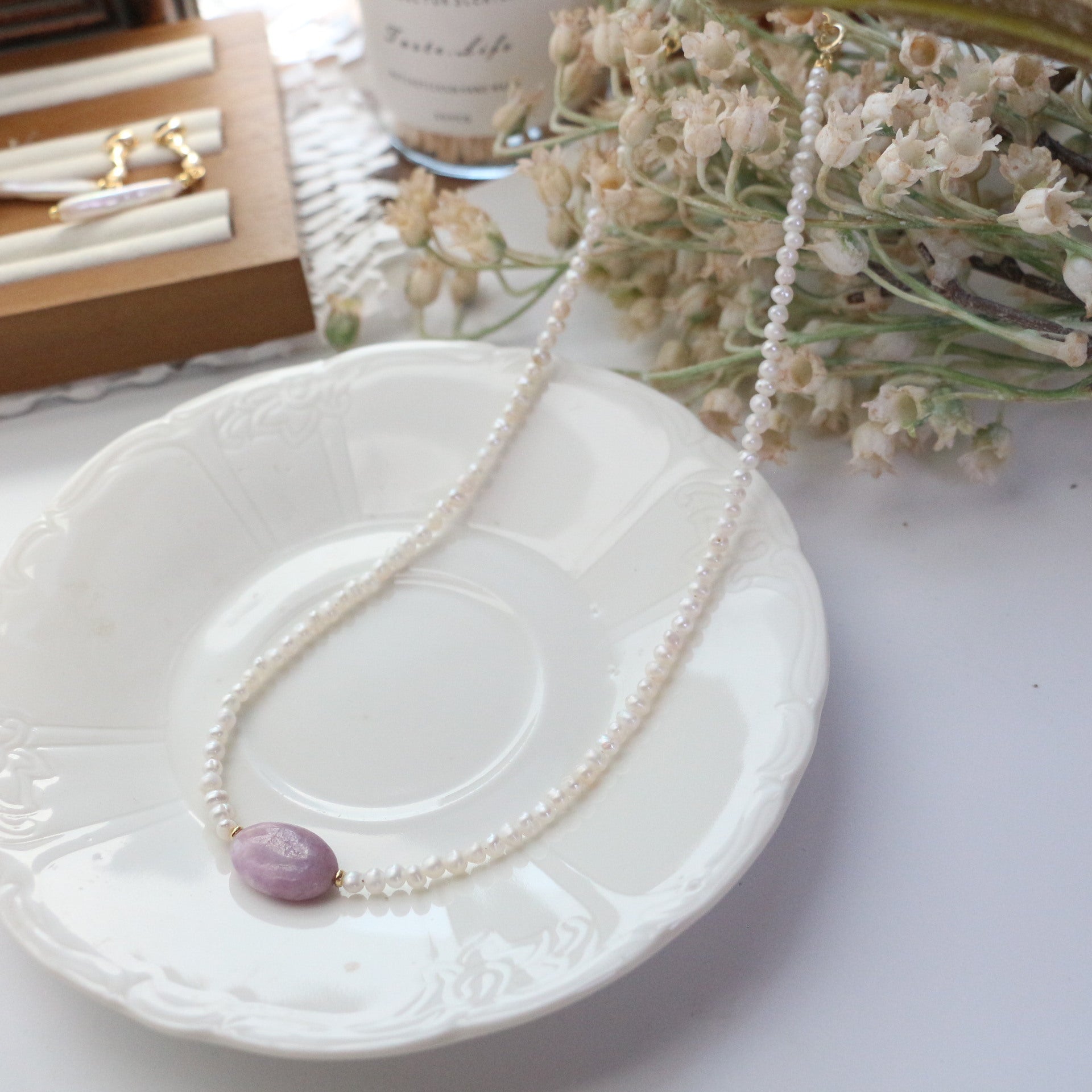 Jekira Amethyst & Baroque Pearl Jewelry Set