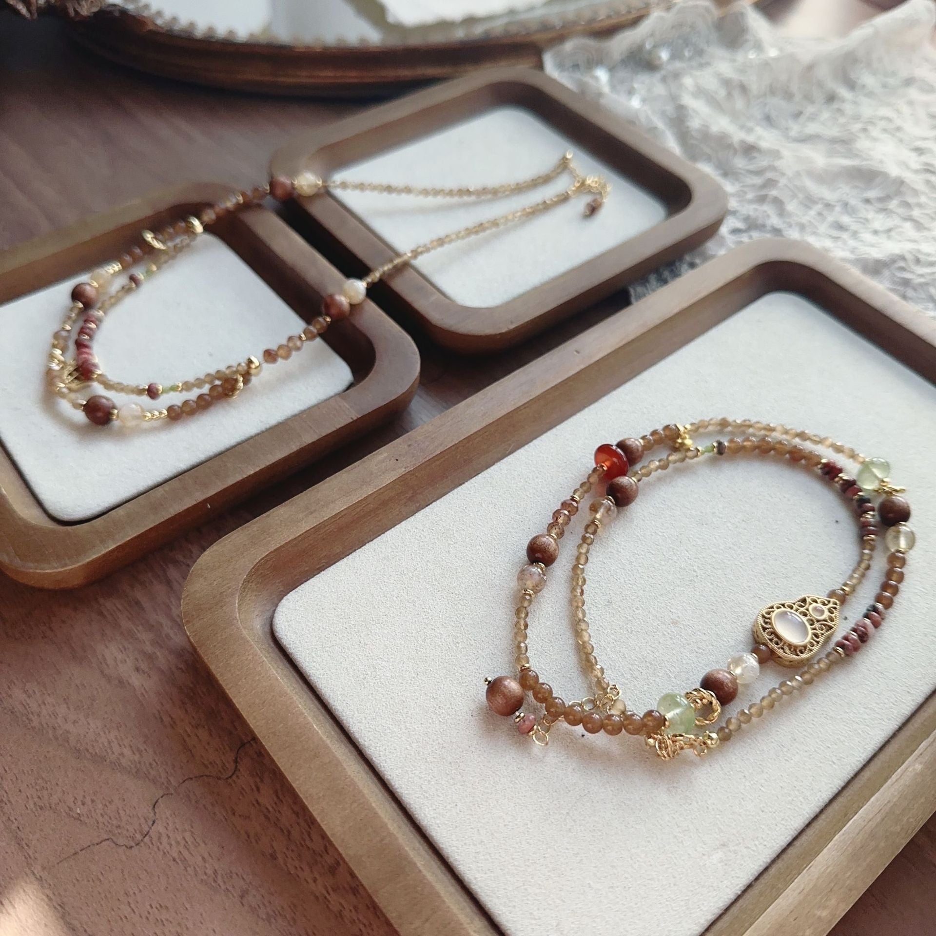 Dunhuang Desert-Inspired Long & Double Necklace Set