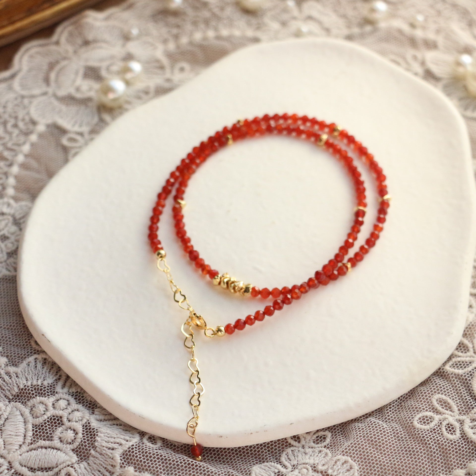 Jekira Vermilion Agate Choker