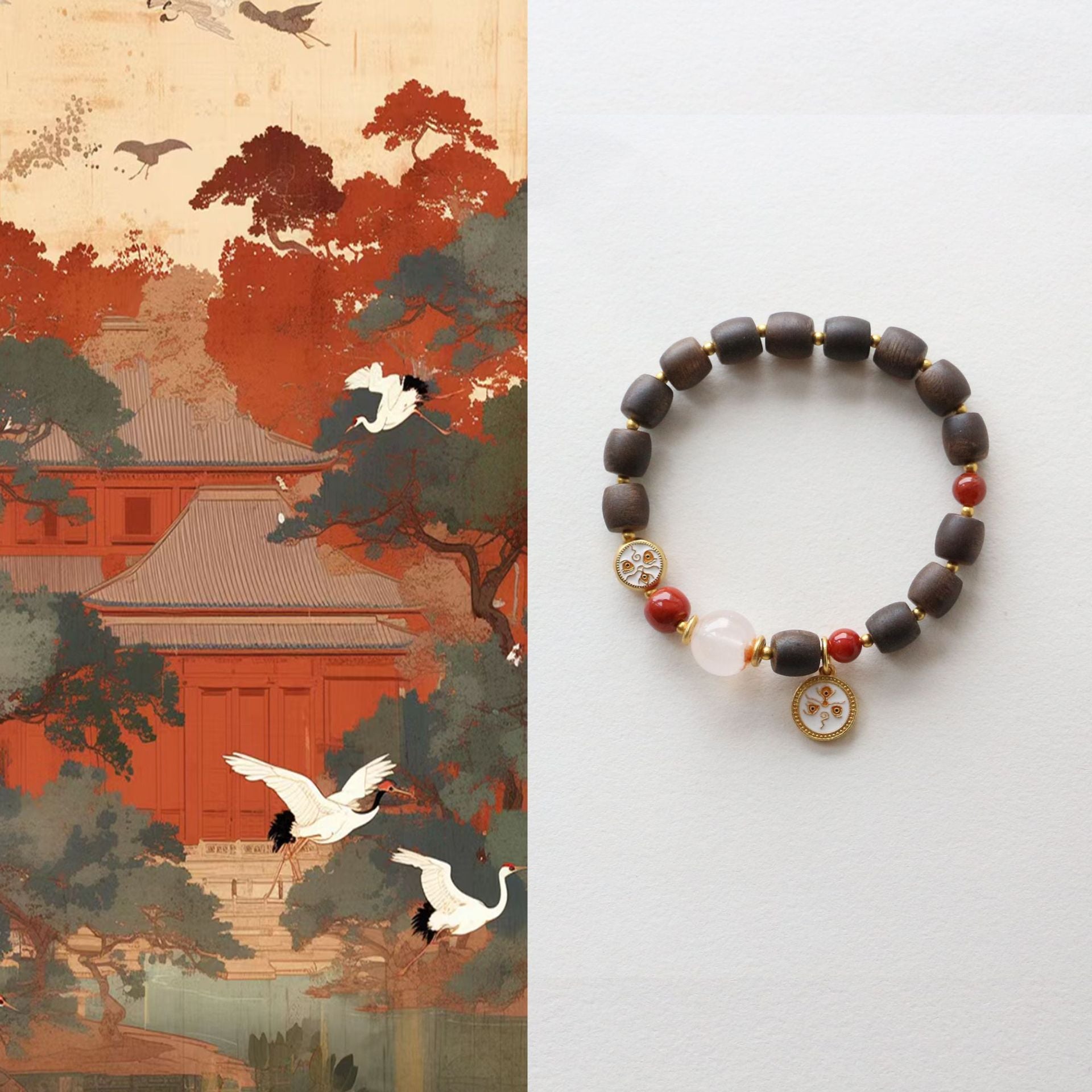 JEKIRA Kyara Wood & Nanhong Delicate Bracelet Duo